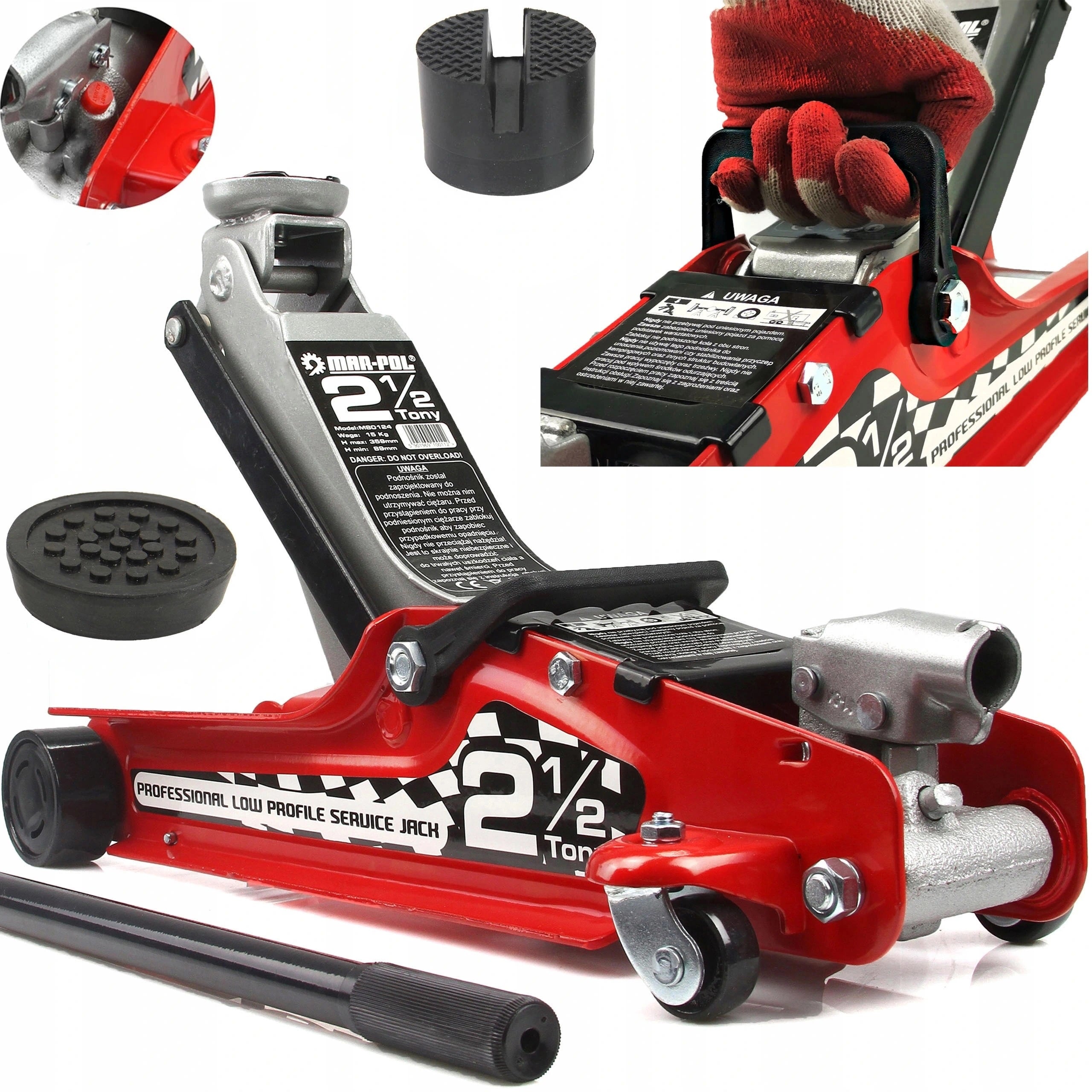 Car lifter Low profile LEVER FROG 2.5T massive weight 12,5 kg Manufacturer code 02501M/M80124