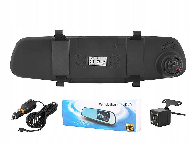 Car mirror with DVR and camera retracts Manufacturer code LXDVR203