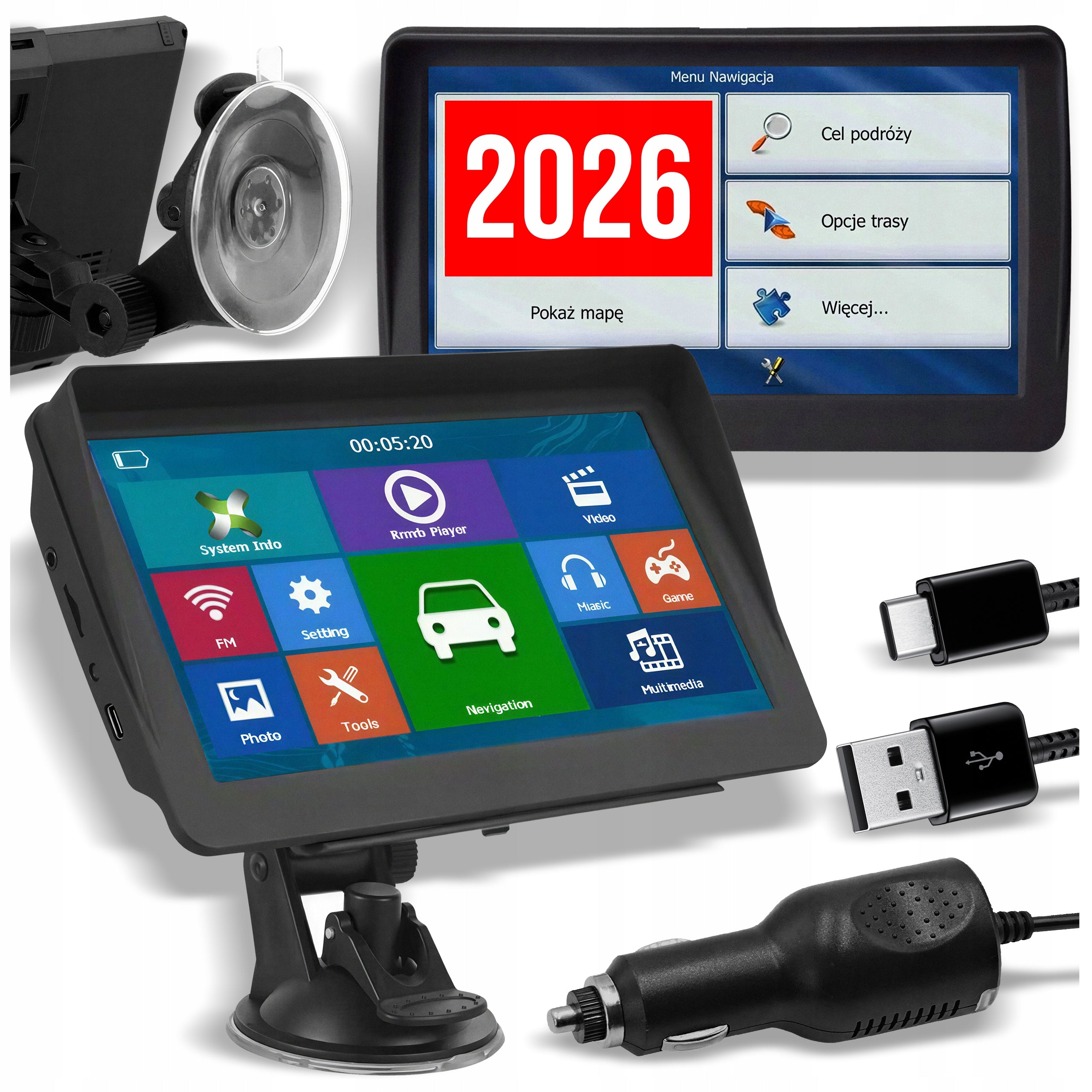 Car navigation for trucks GPS 7" UPLOADED MAPS BUS Bus Europe