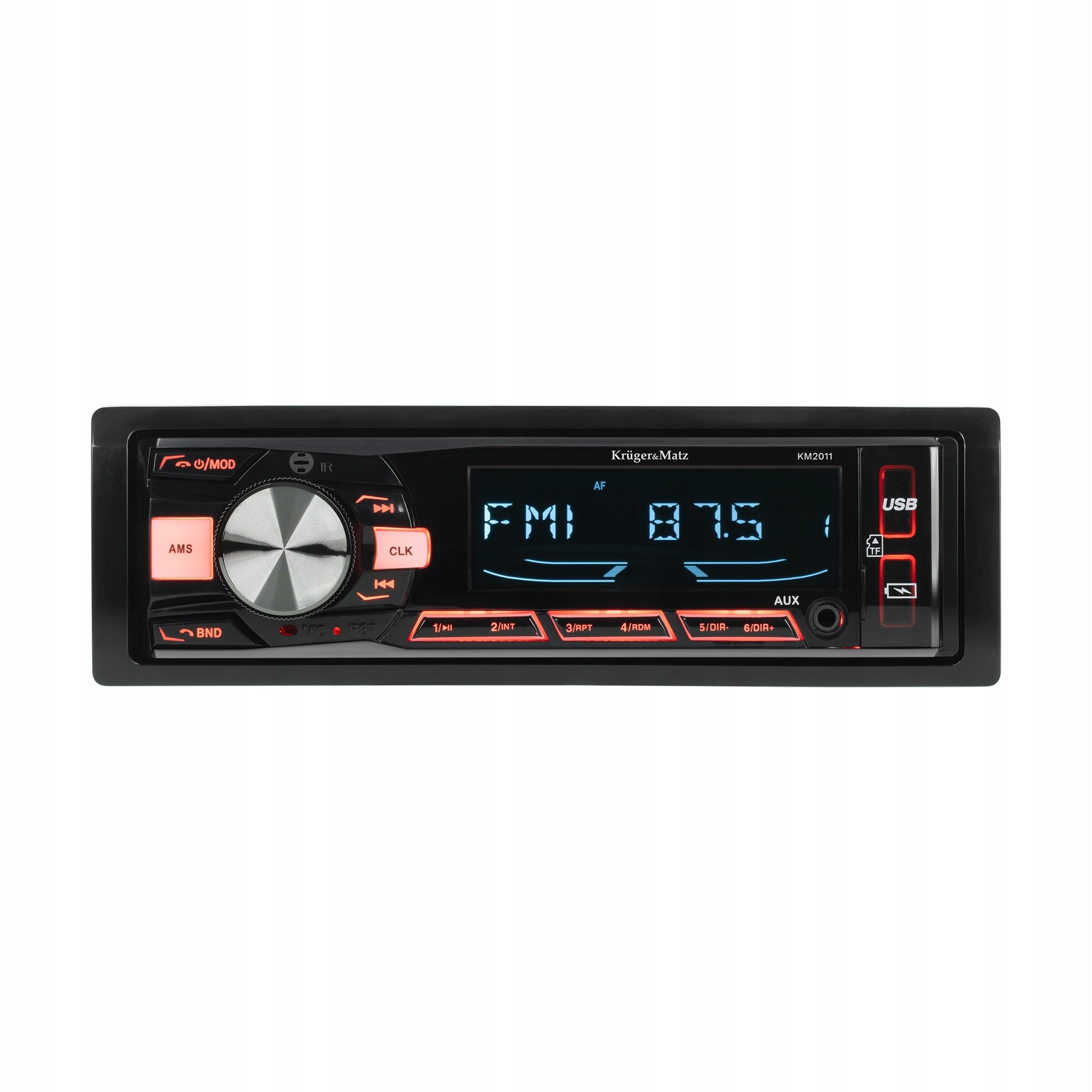 Car radio Bluetooth Kruger&Matz 1 DIN USB AUX REMOTE CONTROL microSD Packaging status original