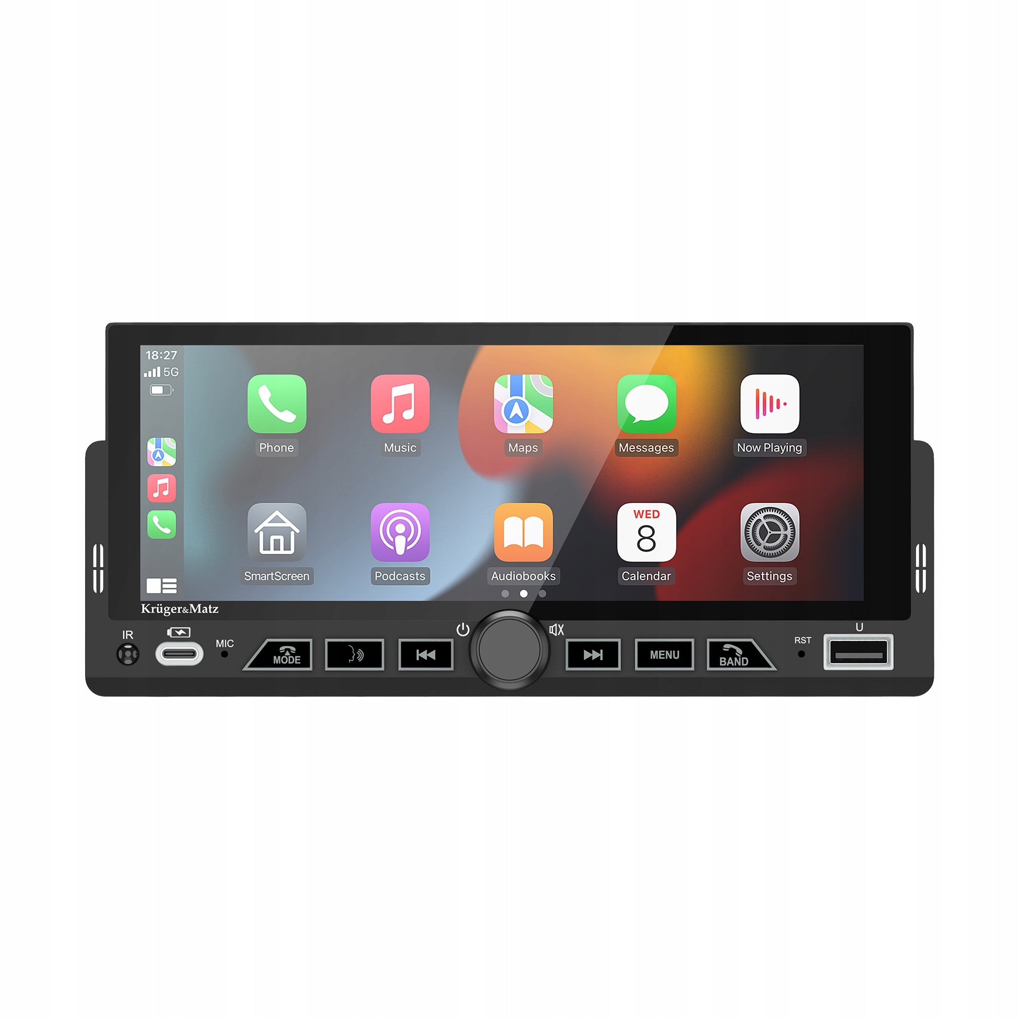 Car radio Kruger&Matz KM2017 CarPlay/AndroidAuto 6,9 USB 1DIN remote control Packaging status original