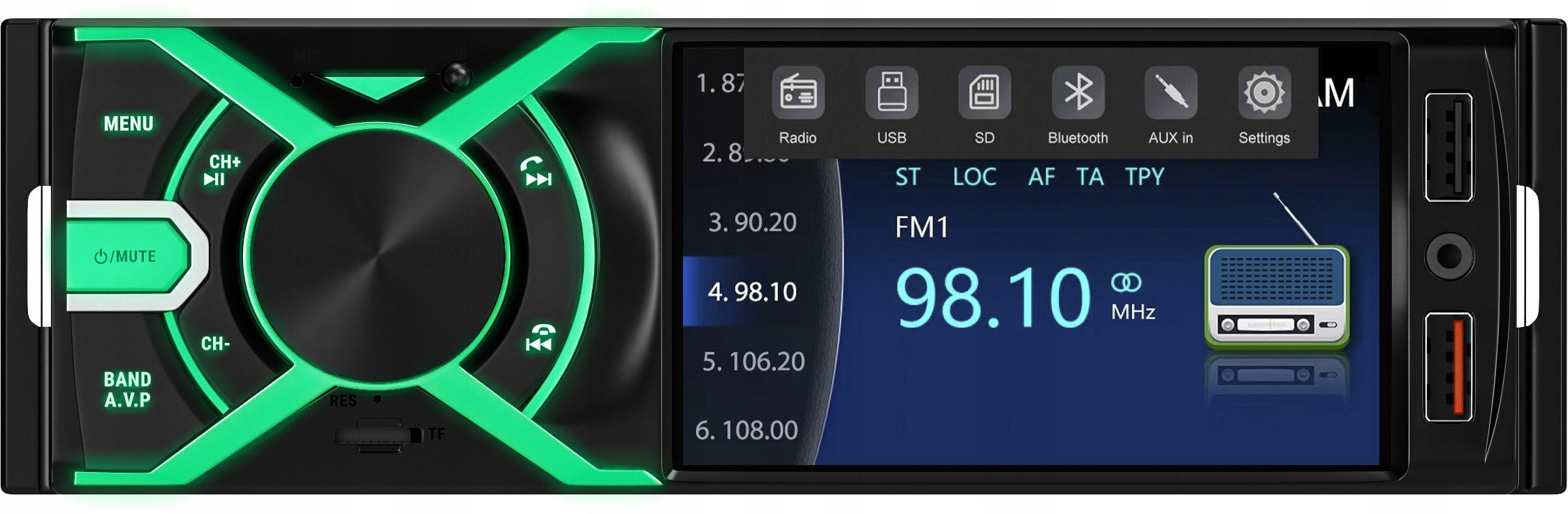 Car radio Navitel RD9 1DIN LCD 4'' DivX MPEG Bluetooth AUX USB