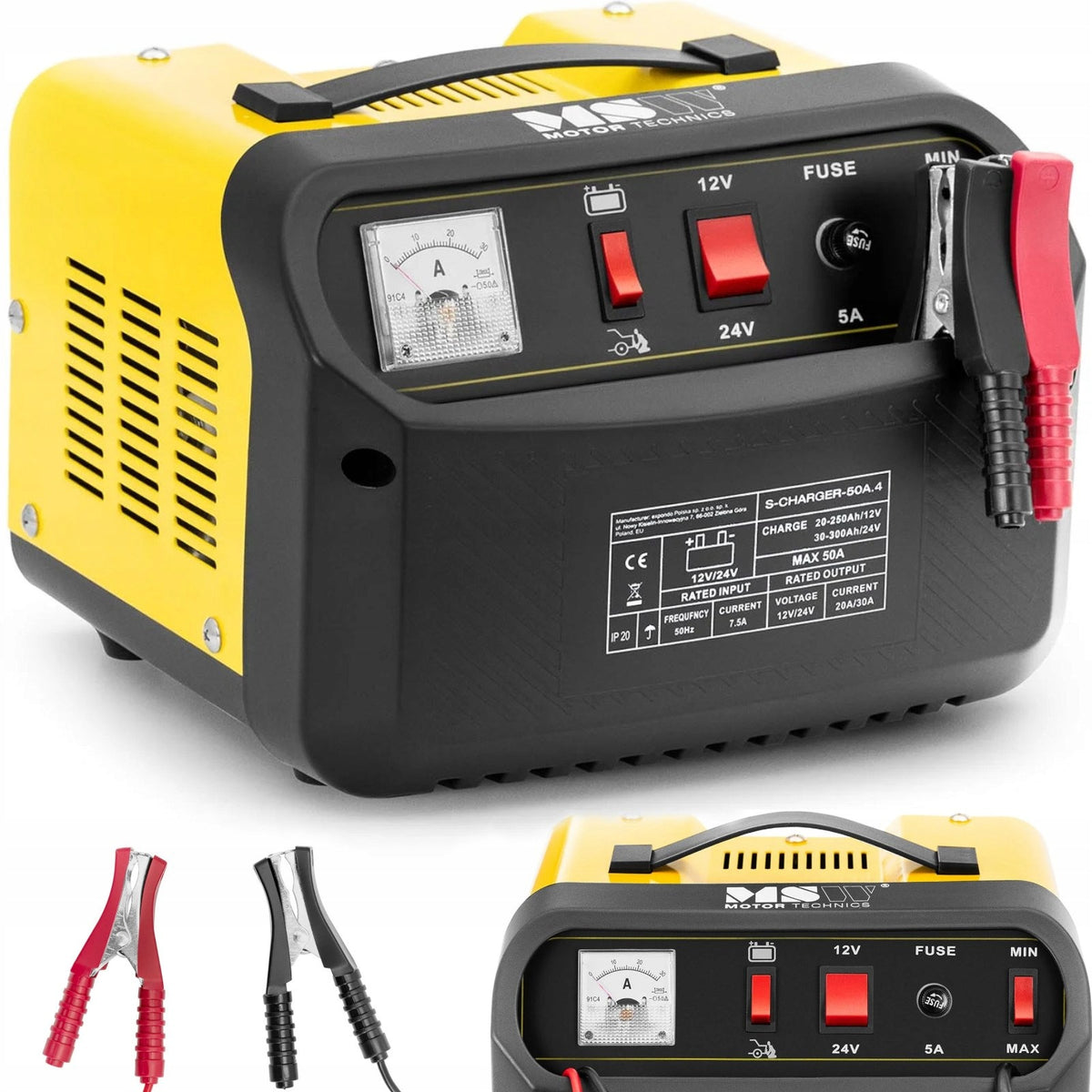 Car rectifier with emergency start 12/24 V 45 A