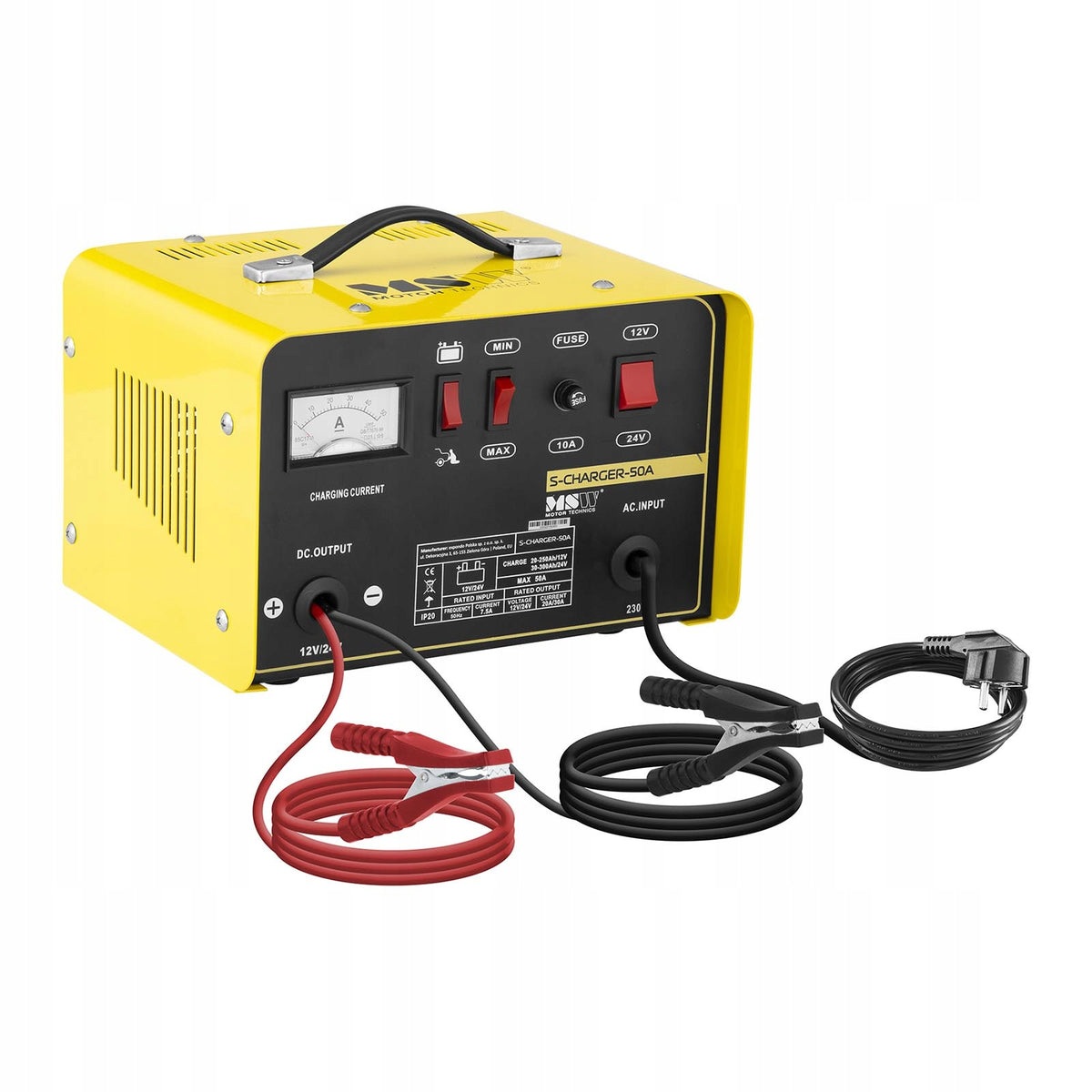Car rectifier with start-up function 12/24V 30A 130A for workshop Brand MSW Motor Technics