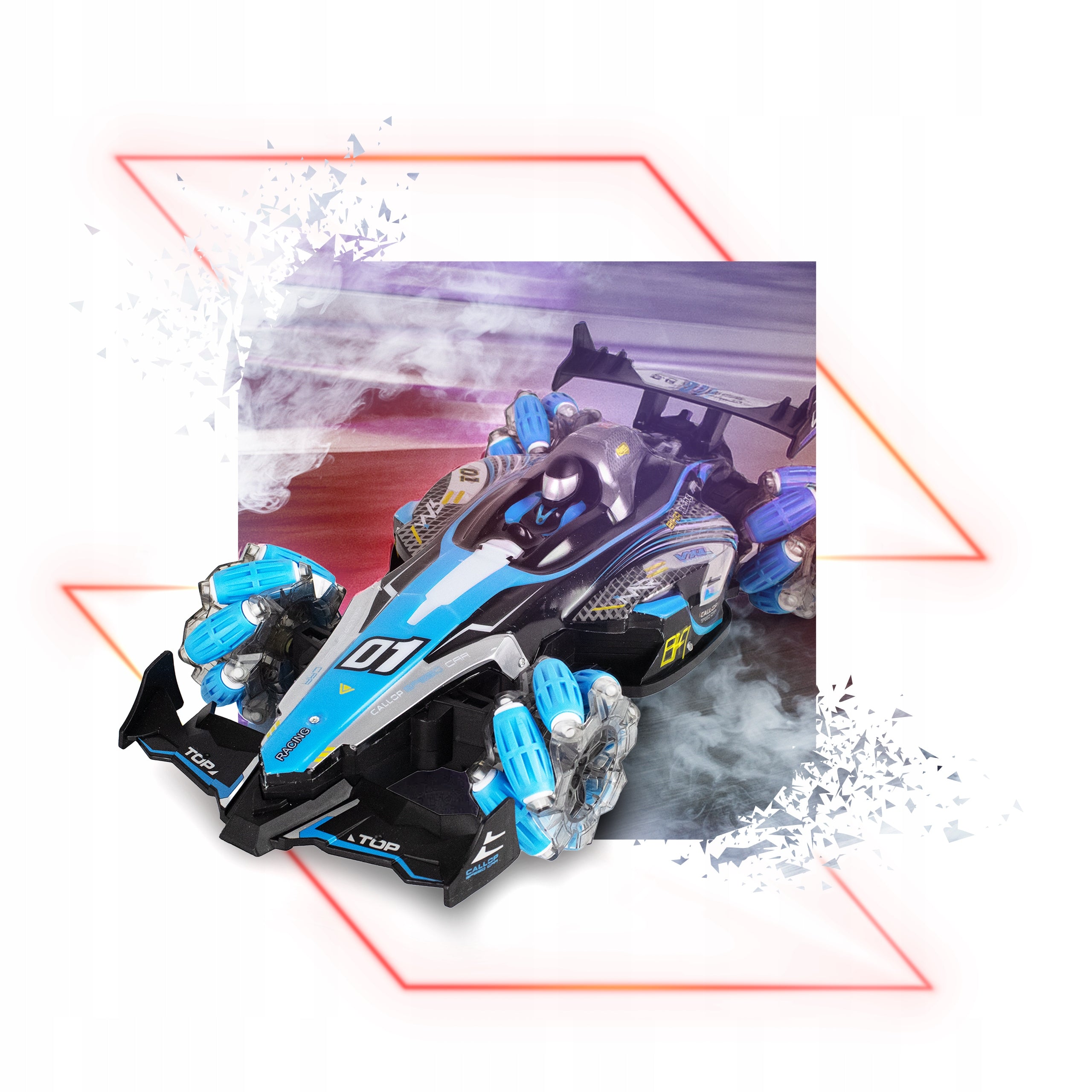 Car remote controlled car RC F1 Turbo controlled with fog effect PLAYIO Manufacturer code PIRK-S2
