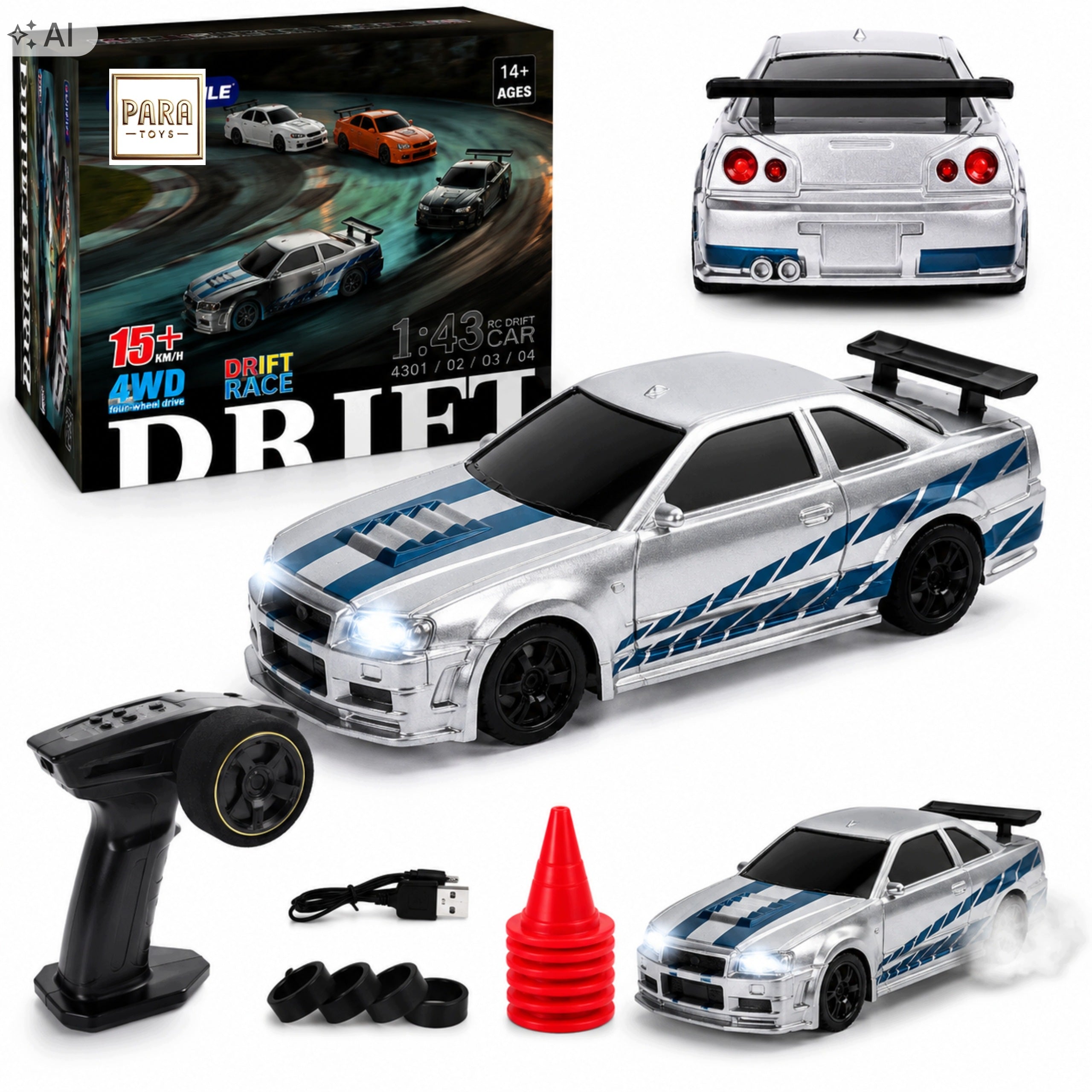 Car remote controlled drift car 4x4 fast 1:43 for remote control gift
