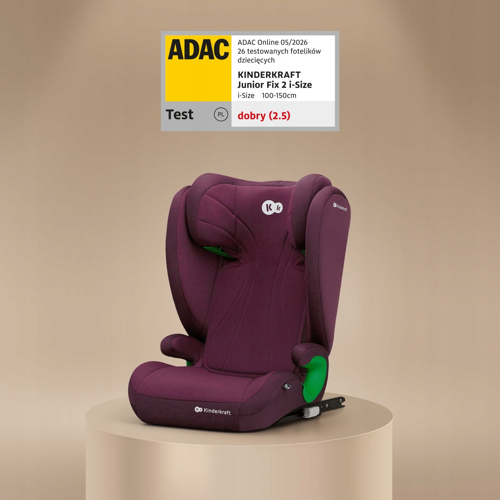 Car seat 100-150cm 15-36kg i-Size ISOFIX Kinderkraft JUNIOR FIX Packaging status original