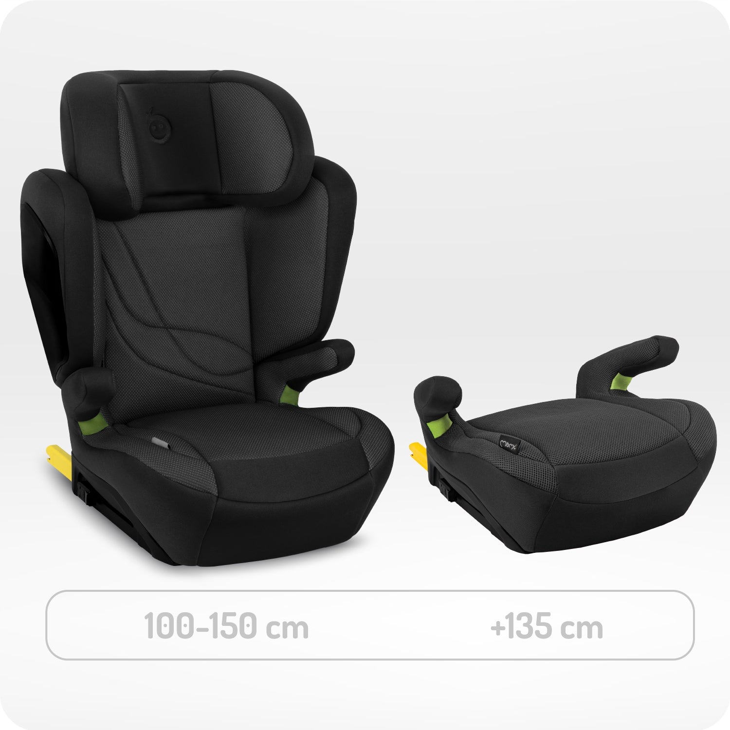 Car seat 15-36 kg (100-150 cm) MoMi MEI black - i-Size ISOFIX Packaging status original