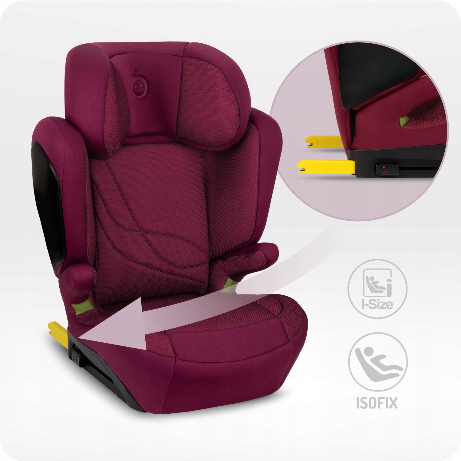 Car seat 15-36 kg (100-150 cm) MoMi MEI red - i-Size ISOFIX Brand MoMi