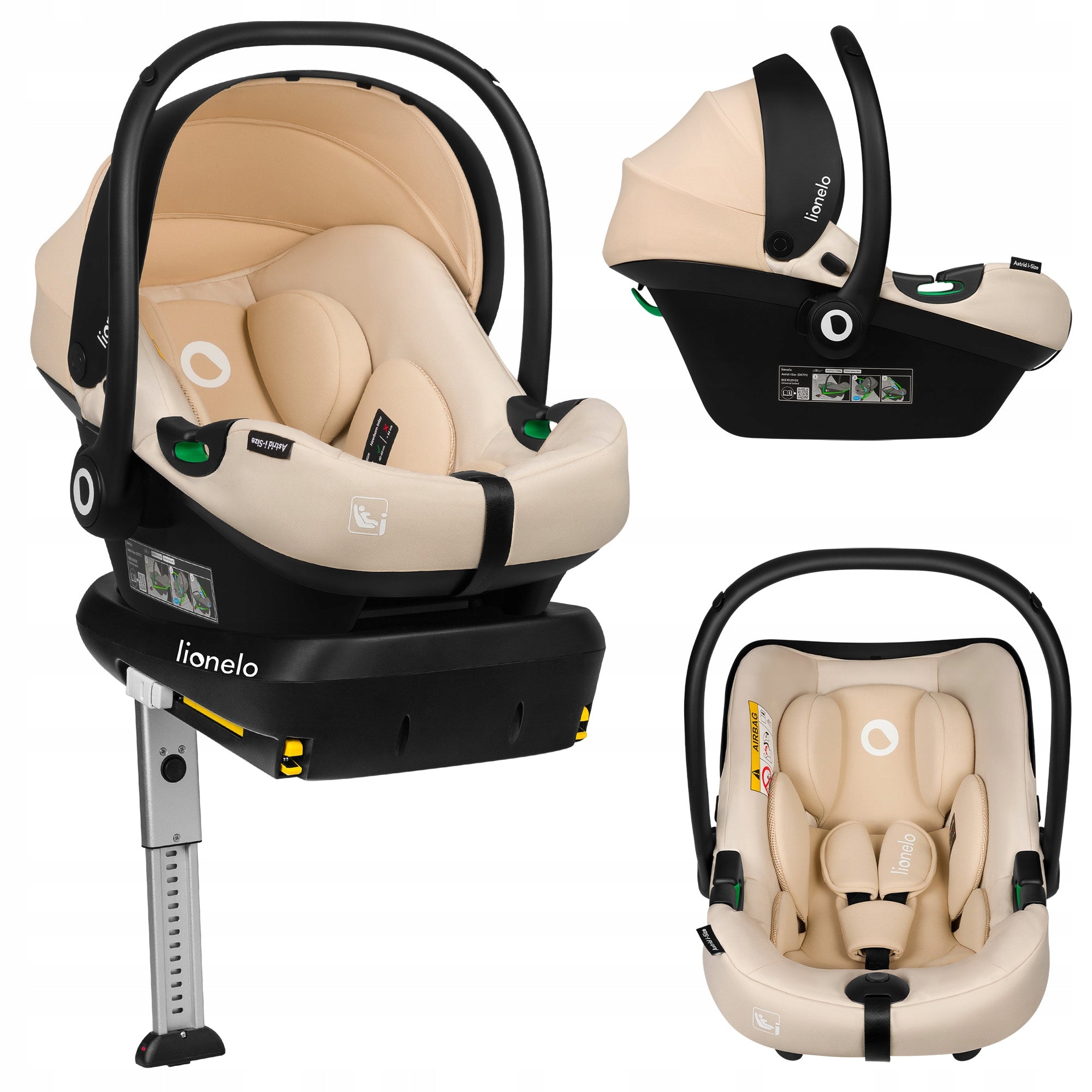 Car seat ADAC CERTIFIED set Lionelo Astrid i-Size + Base