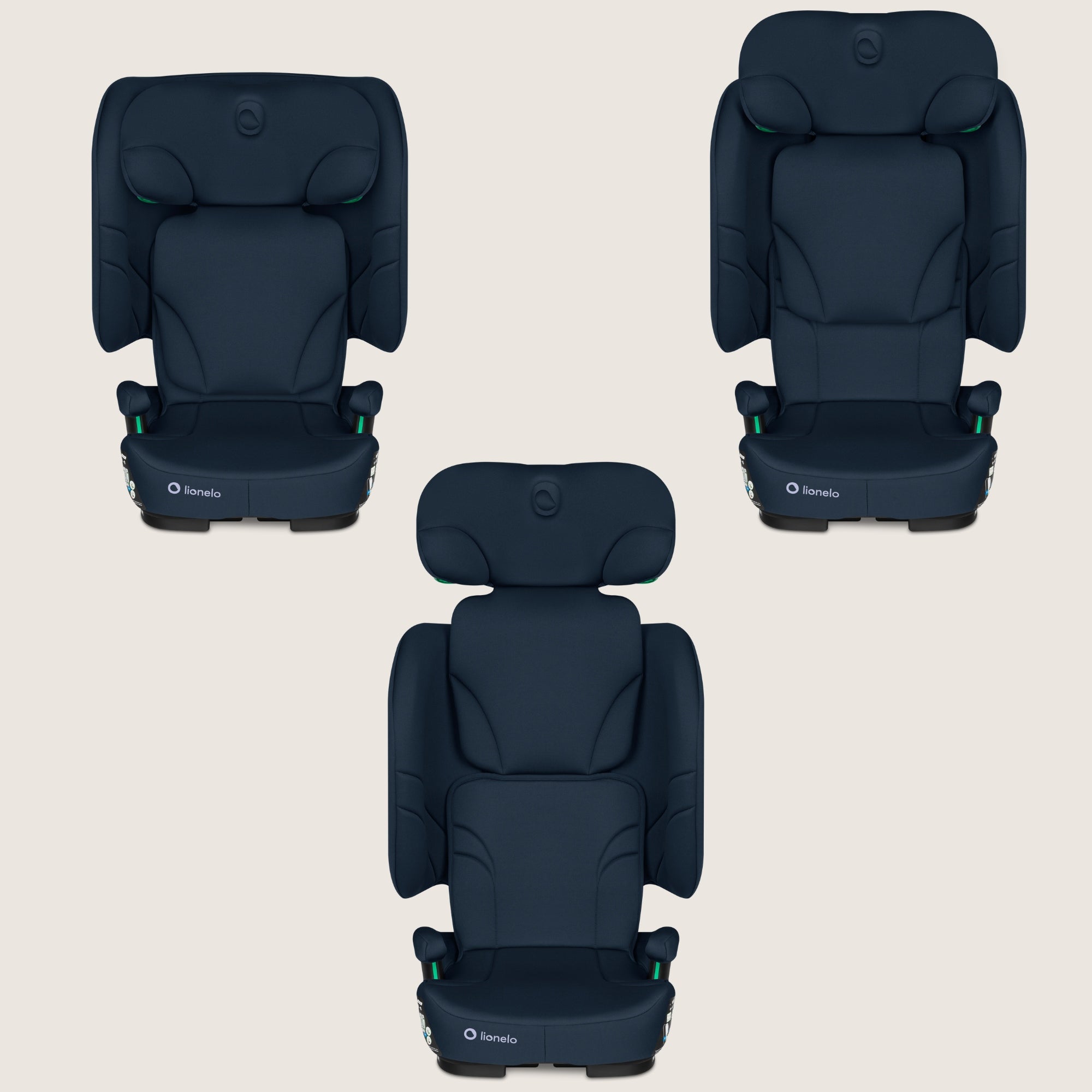 Car seat FOLDING 100-150cm ISOFIX 15-36kg WIDE Lionelo Orin Manufacturer code LO-ORIN I-SIZE BLUE NAVY