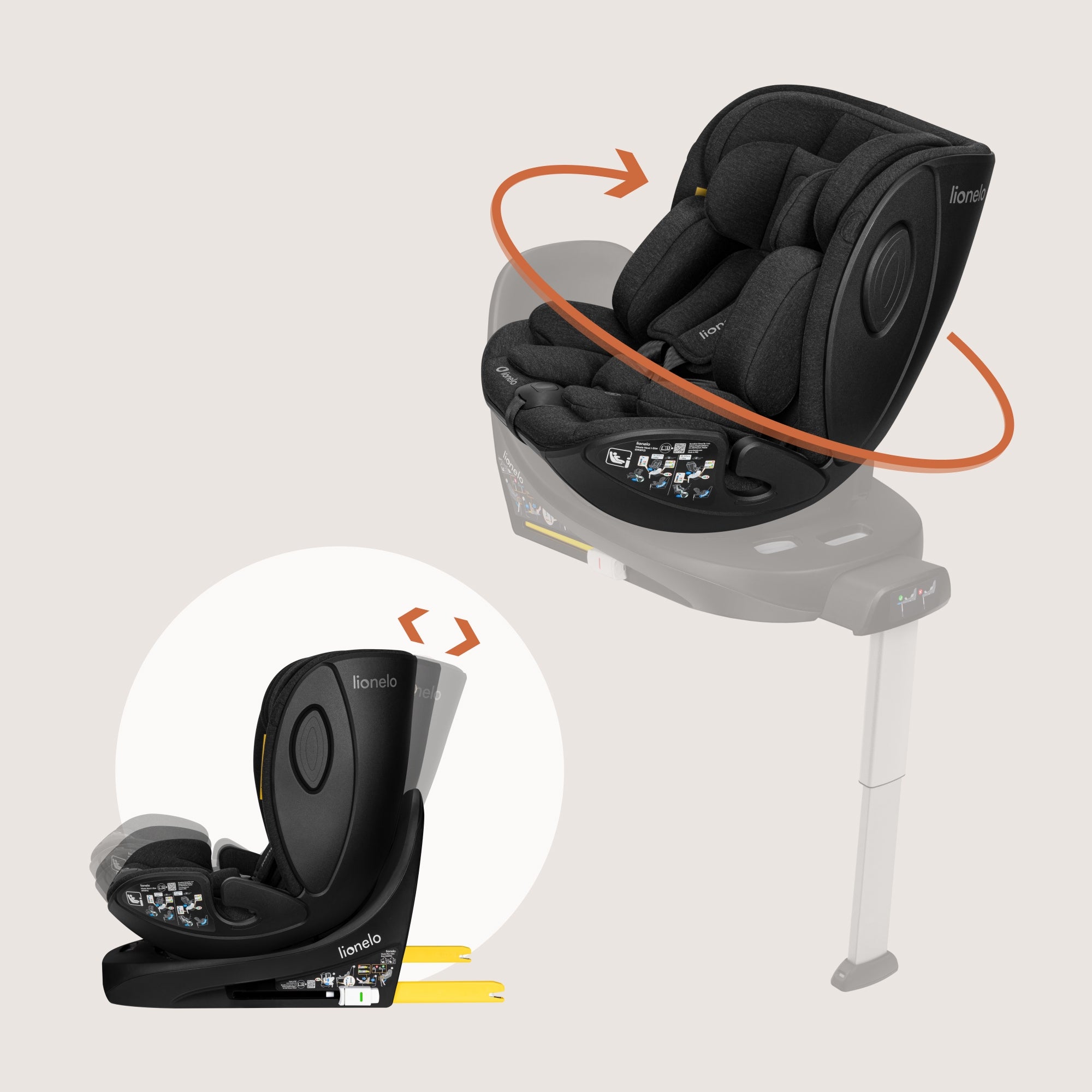 Car seat ISOFIX rear front 40 – 105 cm Lionelo Moxie Next i-Size Manufacturer code Fotelik samochodowy Moxie Next i-size 40-105