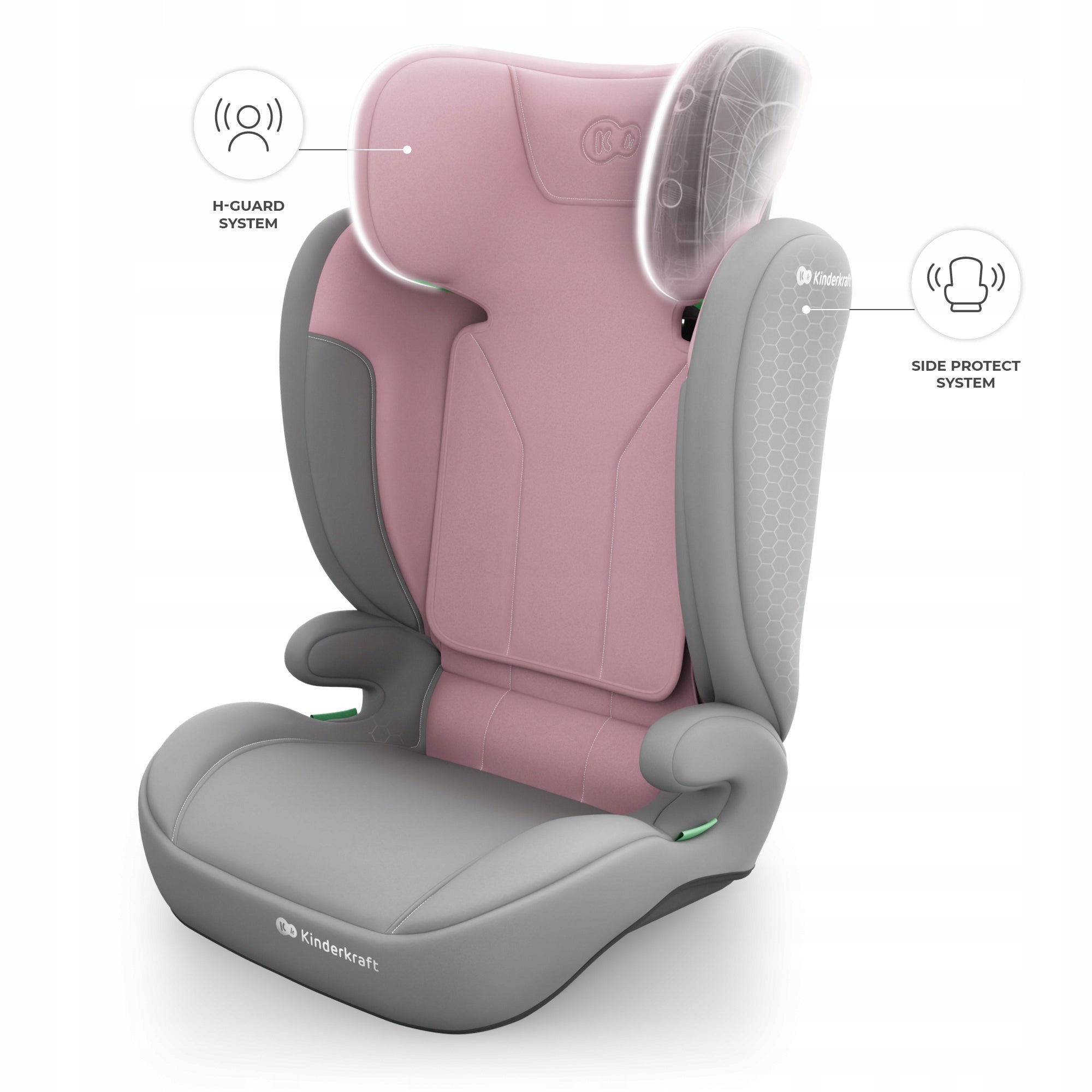 Car seat Kinderkraft I-SPARK 2 PLUS i-Size 100-150cm 15-36kg Manufacturer code KCISPA02PNKPL00