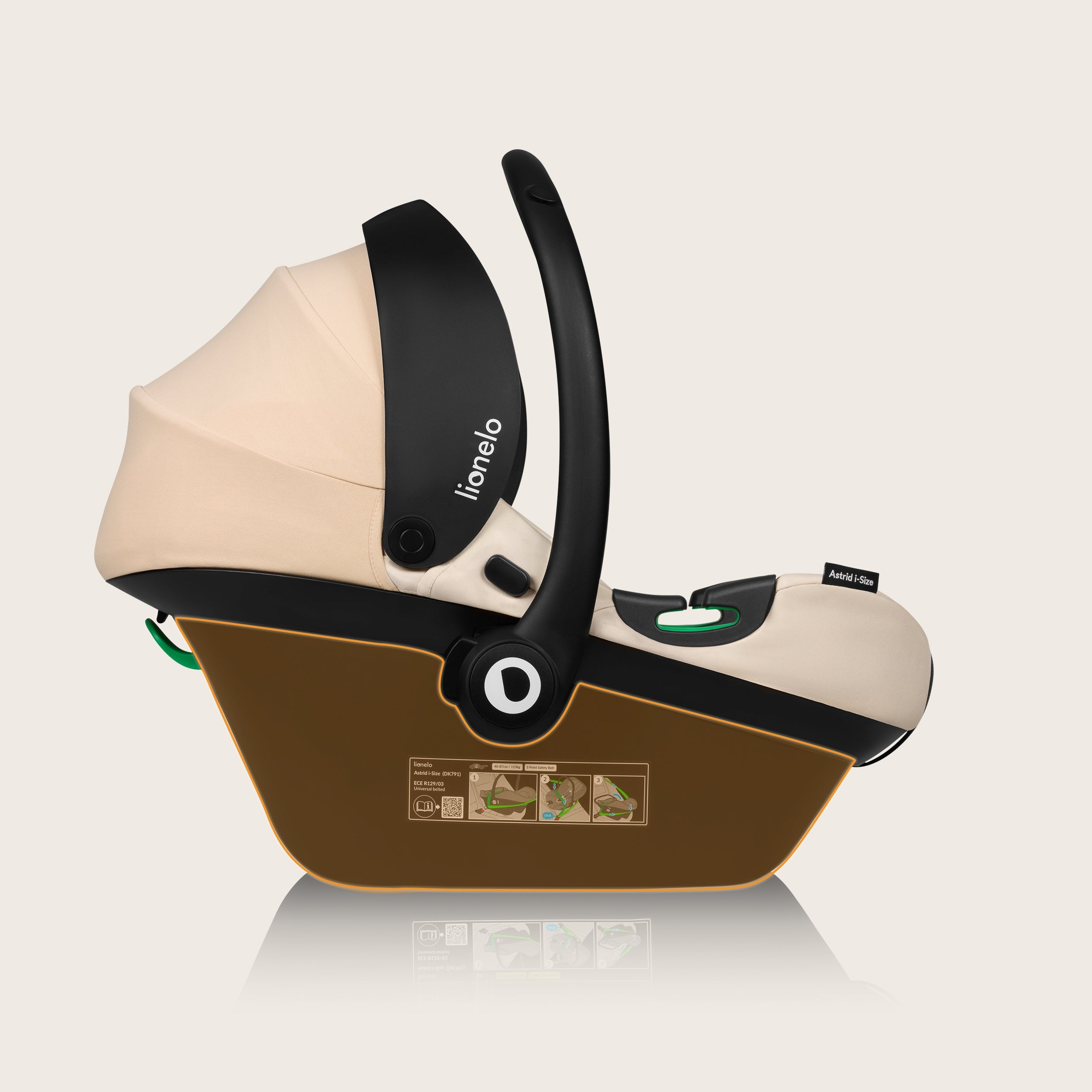 Car seat Lionelo ASTRID I-SIZE 2024 BEIGE SAND Weight category 0-13 kg