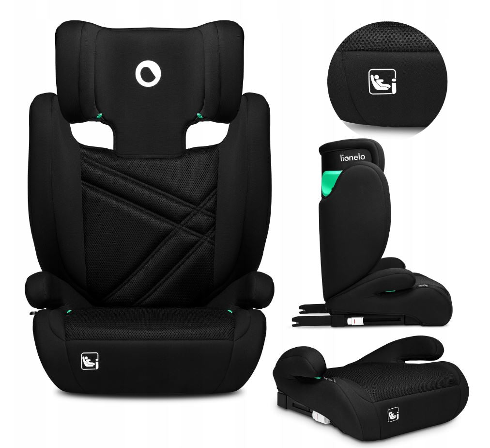 Car seat Lionelo HUGO Black Carbon isofix I-SIZE 15-36 100-150cm