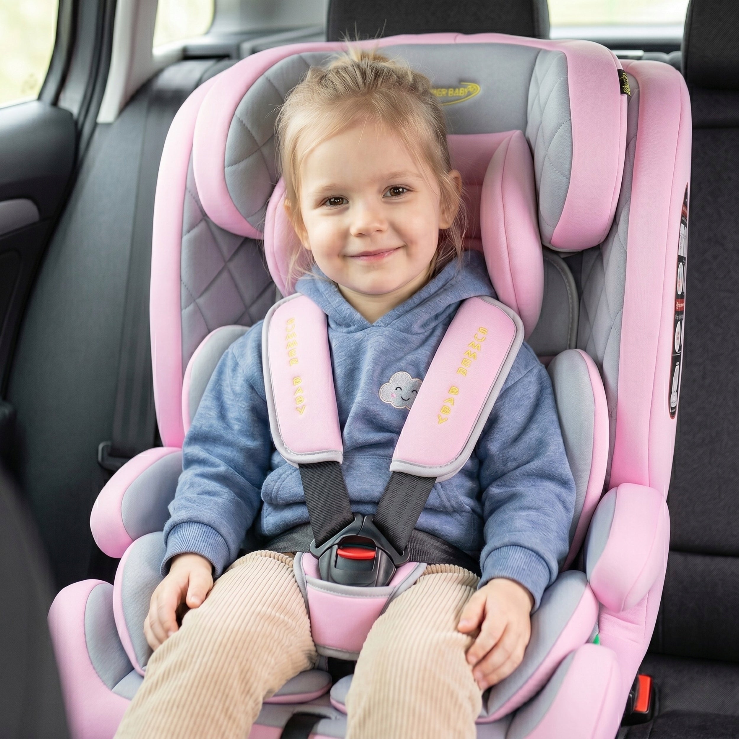 Car seat MILANO 76-150cm I-size SUMMER BABY pink ISOFIX Manufacturer code 4986