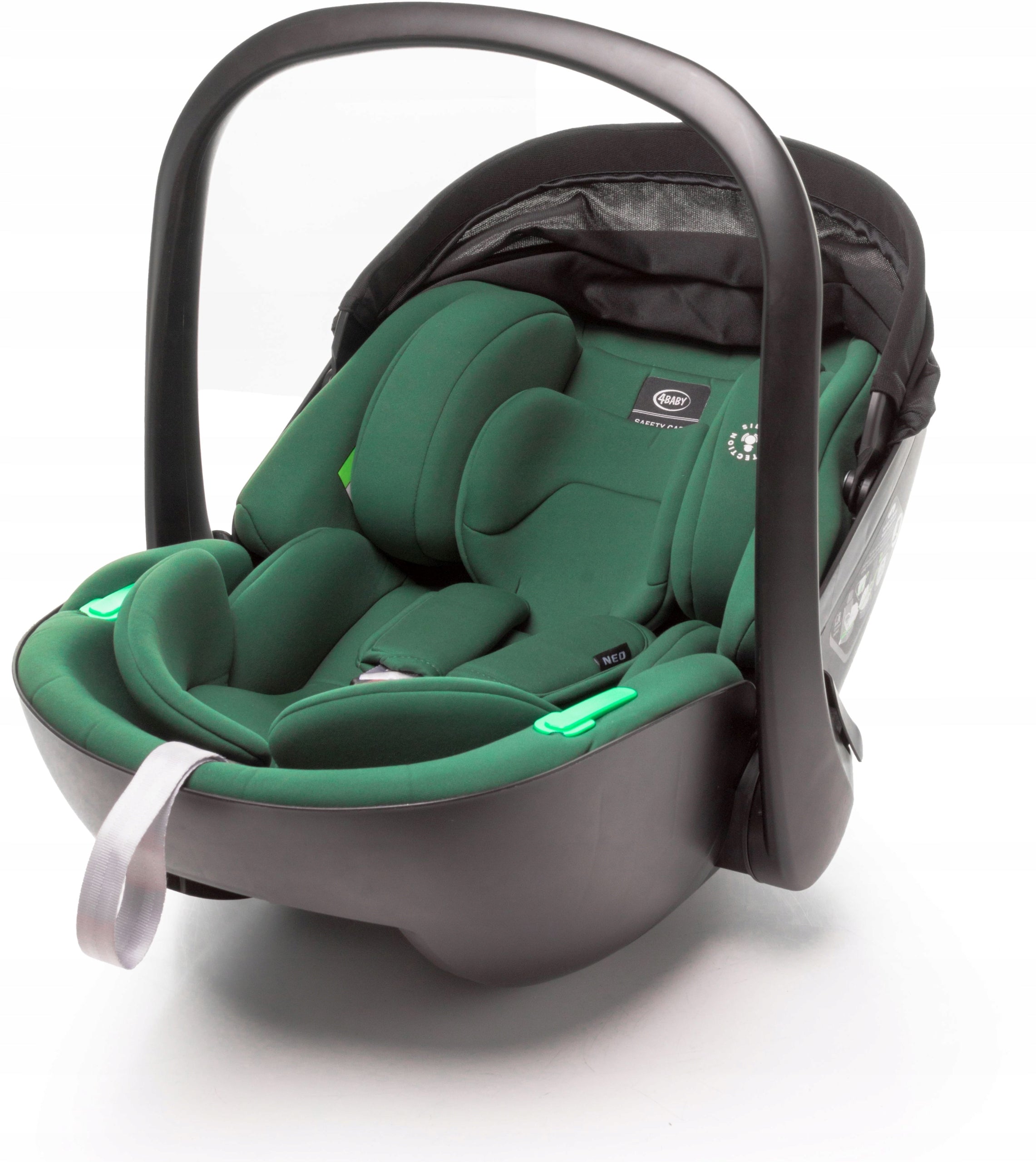 Car seat NEO I-SIZE 40-87cm FROM BIRTH 0-13kg INSERT RWF 4B4BY Manufacturer code NEO DARK GREEN