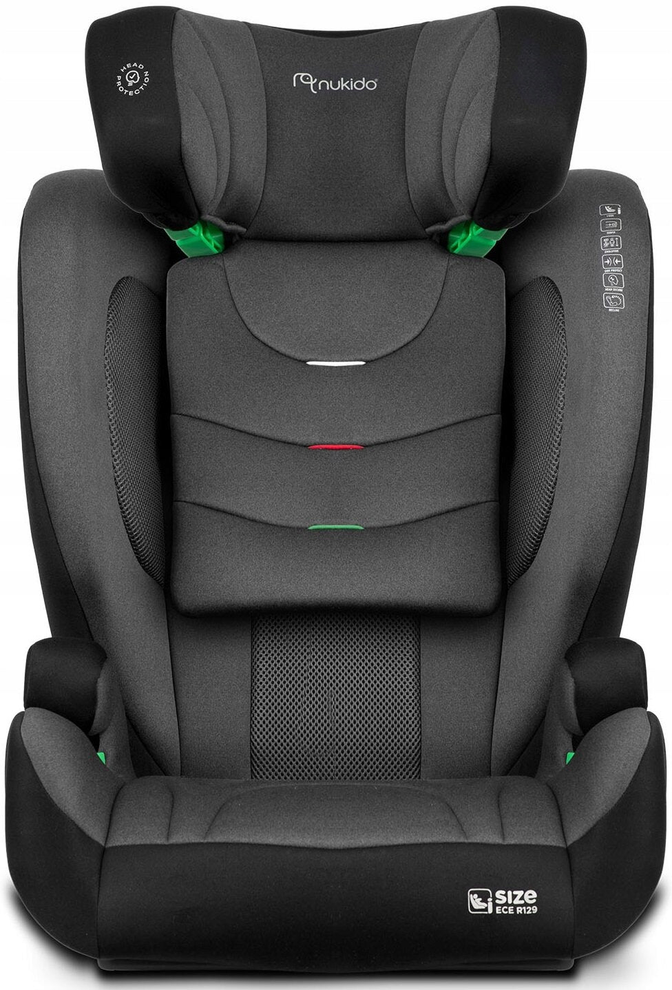 Car seat NUKIDO Louis Soft i-Size (15-36 kg) Black-grey Weight category 15-36 kg