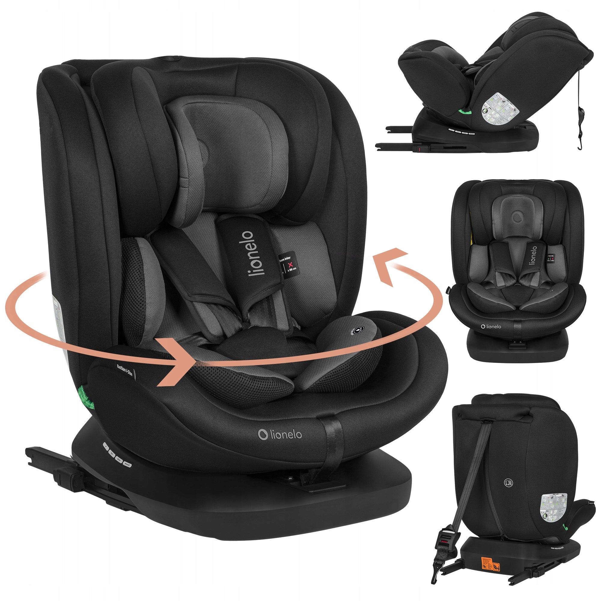Car seat SWIVEL FRONT REAR isofix40-150cm Lionelo BASTIAAN Packaging status original