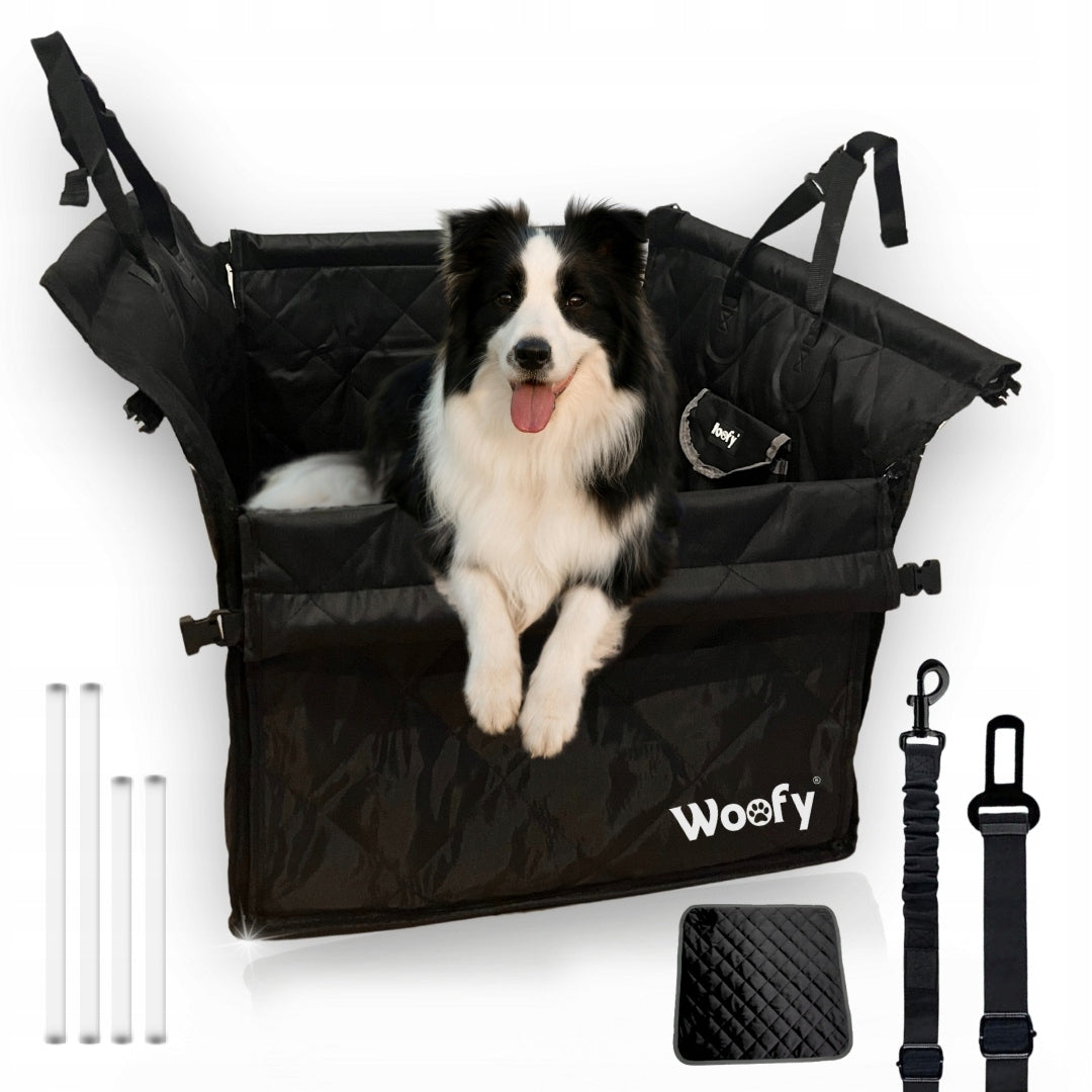 Car seat Woofy black XL made of plastic, waterproof + FREEBIE