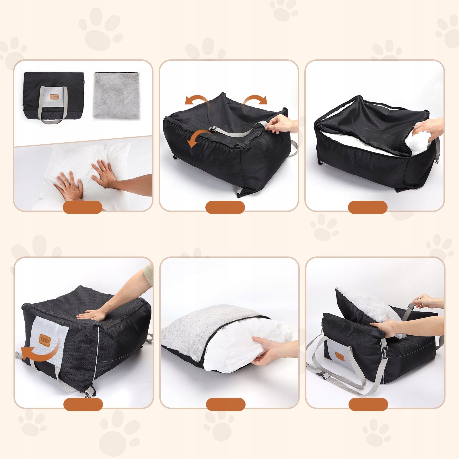 Car seat cat dog transporter PADDED SAFE 51cm M Main material fabric