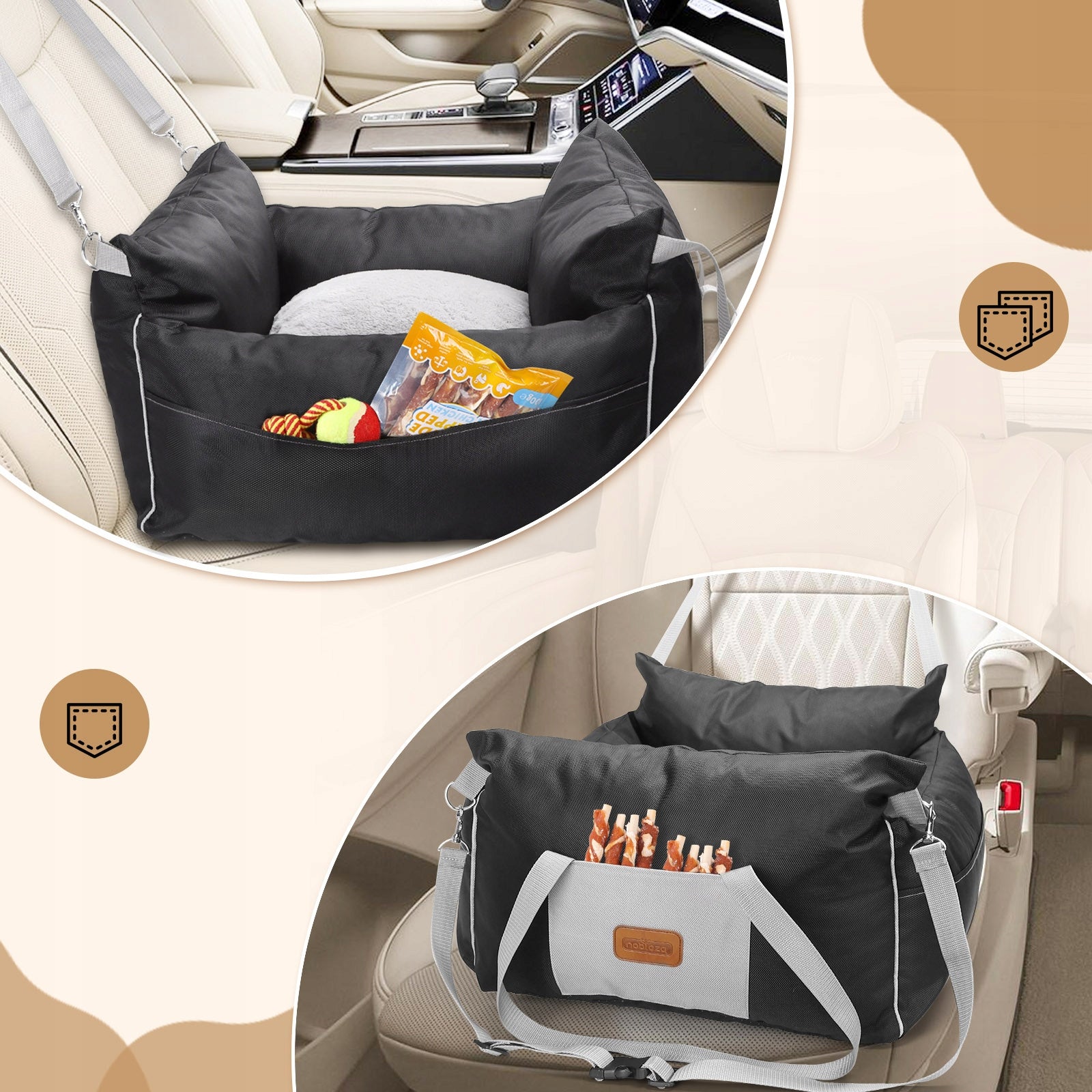 Car seat cat dog transporter PADDED SAFE 51cm M Manufacturer code B407072AV