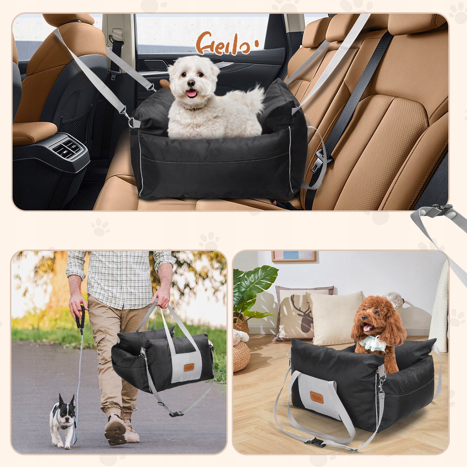 Car seat cat dog transporter PADDED SAFE 51cm M Product width 58 cm