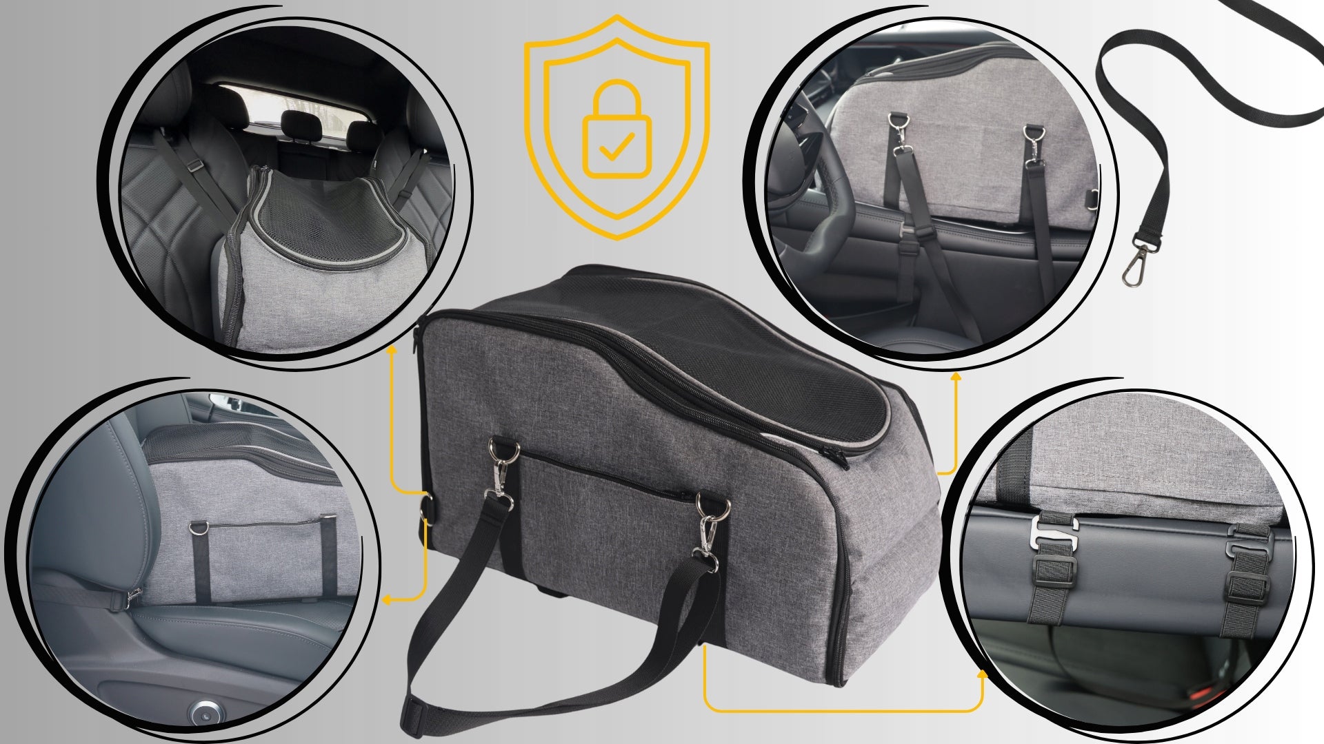 Car seat transporter cat dog bag up to 5kg car seat Product height 25 cm