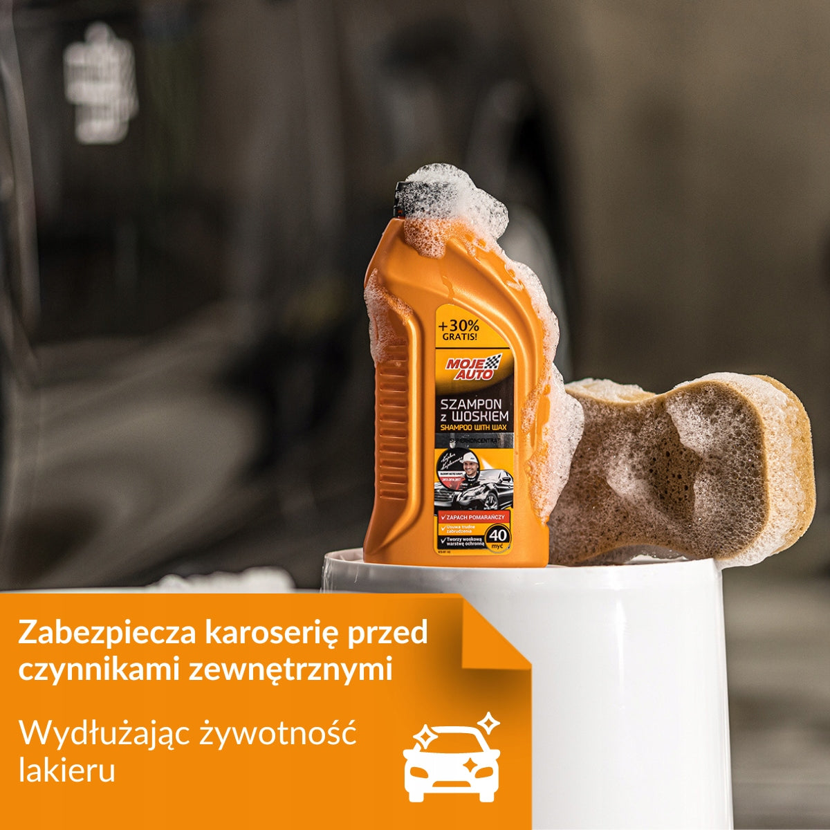 Car shampoo with wax Moje Auto 1,3L Packaging status original