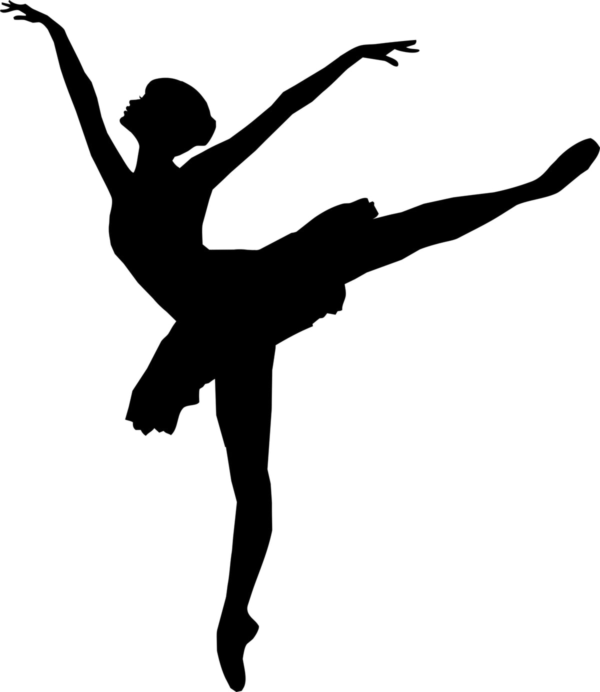 Car sticker helmet laptop bike DANCE BALLERINA 12 x 10,4 cm