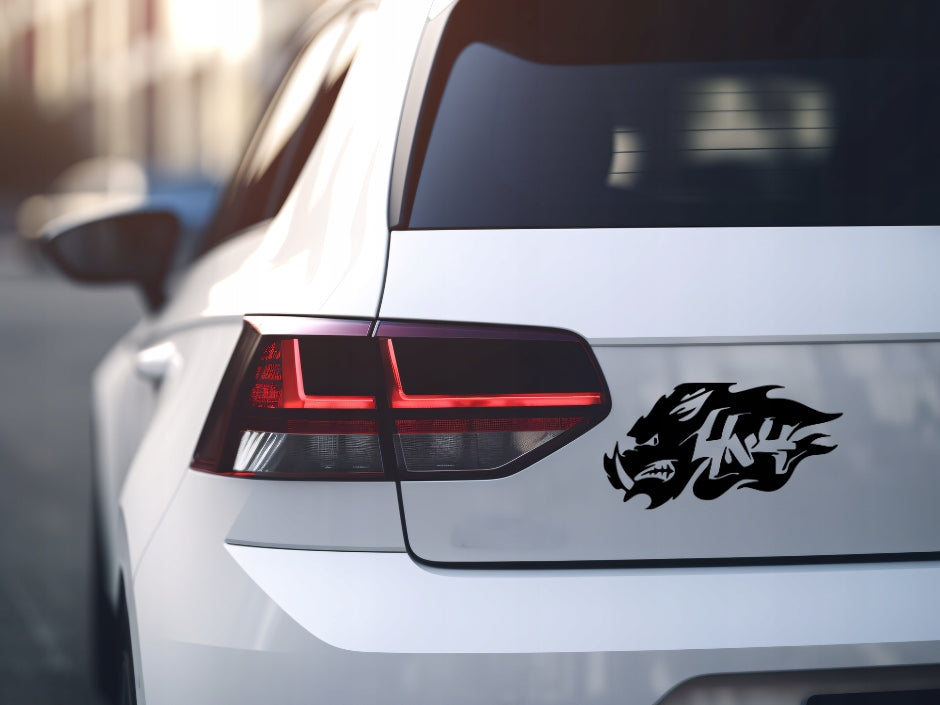 Car sticker helmet laptop glass BOAR 4X4 OFF ROAD 14 x 26,4 cm EAN (GTIN) 5906379677131