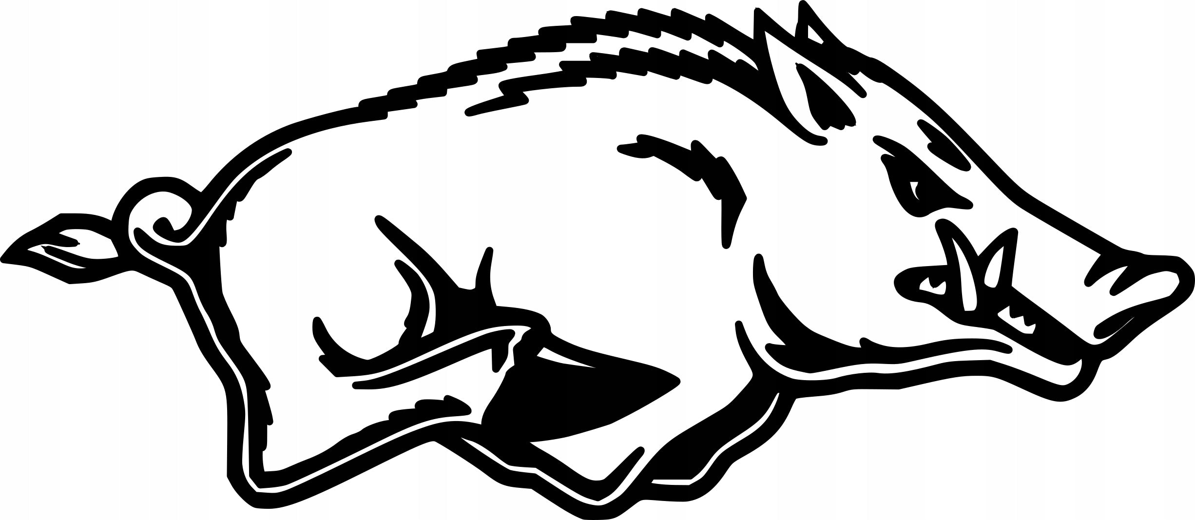Car sticker helmet laptop glass BOAR 8 x 18,4 cm