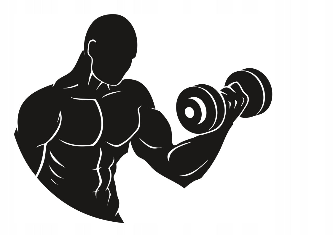 Car sticker helmet laptop glass BODYBUILDER FITNESS GYM 15 x 18,5 cm