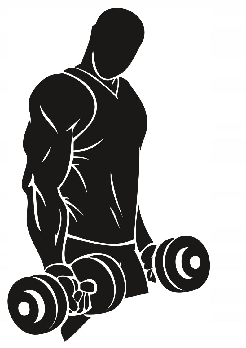 Car sticker helmet laptop glass BODYBUILDER FITNESS GYM 18 x 10,9 cm