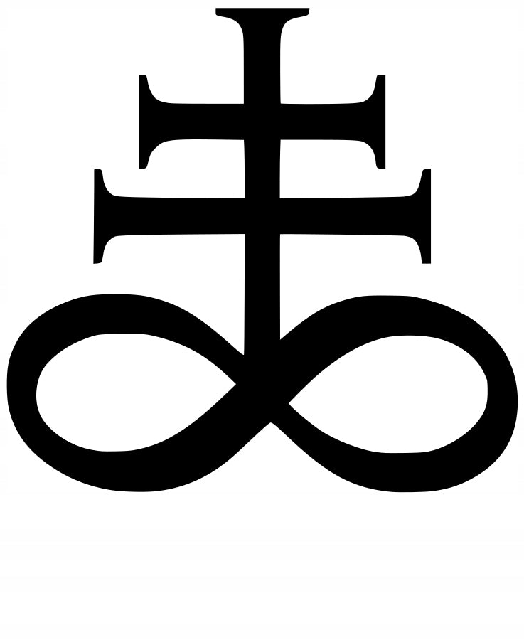 Car sticker helmet laptop glass CROSS LEVIATHAN 13 x 13,7 cm