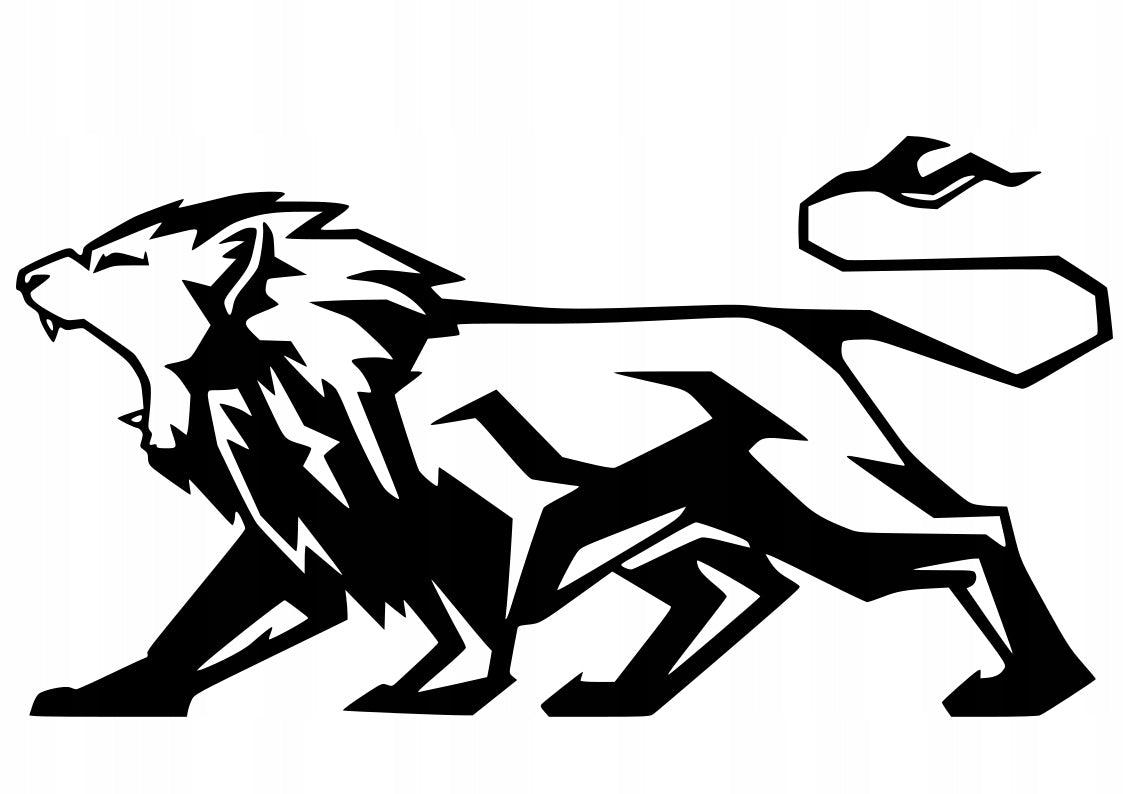 Car sticker helmet laptop glass KING LION 14 x 26,5 cm