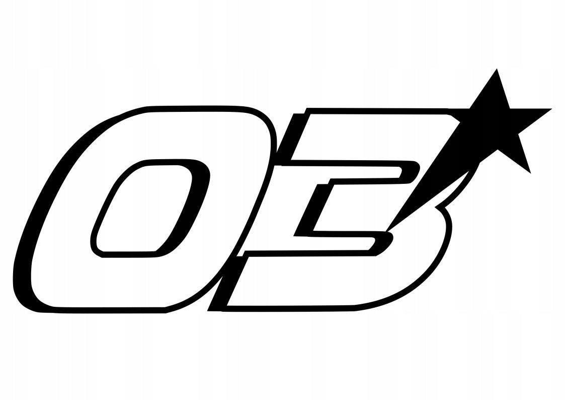 Car sticker helmet laptop glass SIDE NUMBER 03 STAR 12 x 26,5 cm