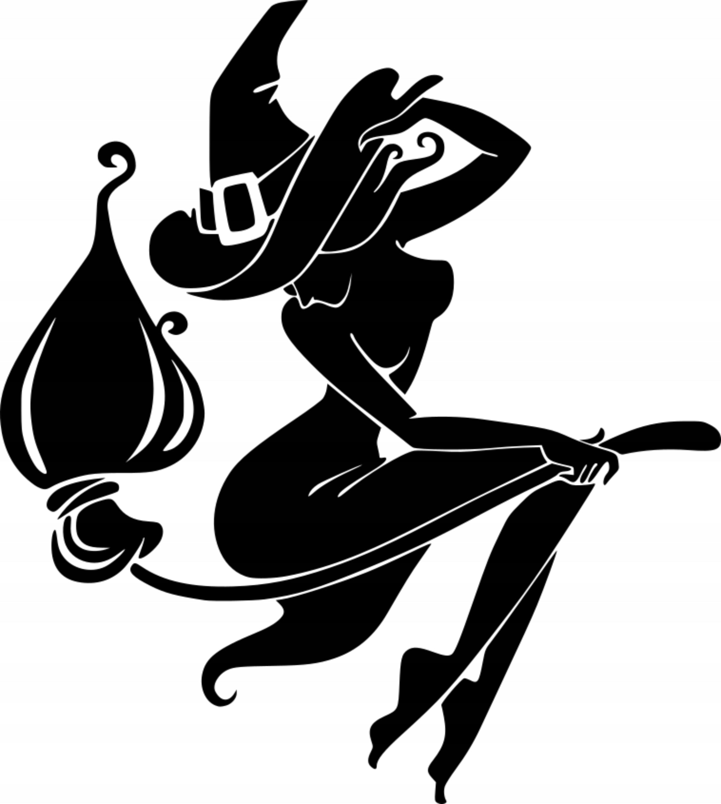 Car sticker helmet laptop trunks WITCH 17 x 15,3 cm