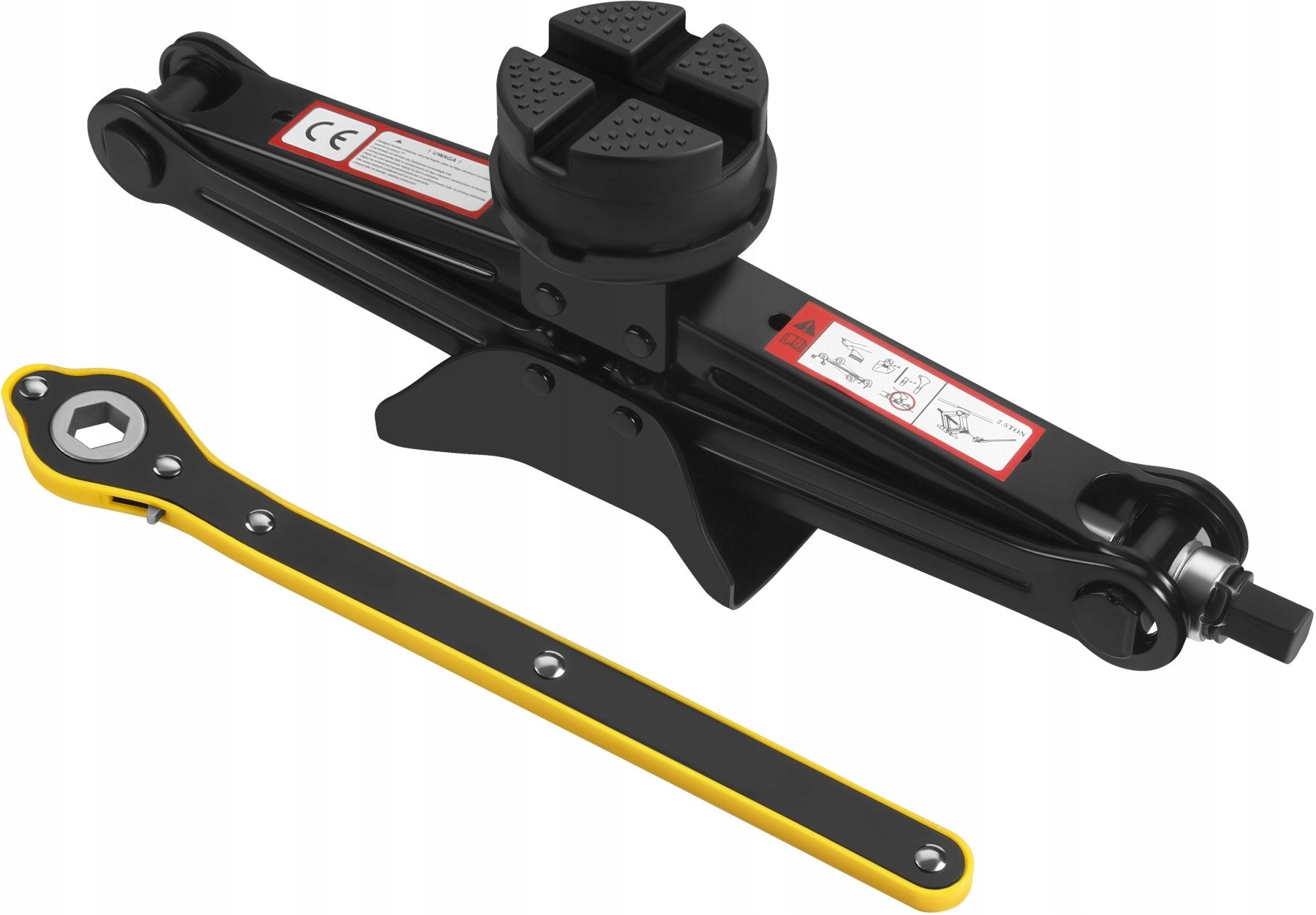Car trapezoidal lift 2,5T 115-430mm SET + key Maximum lifting height 430 mm