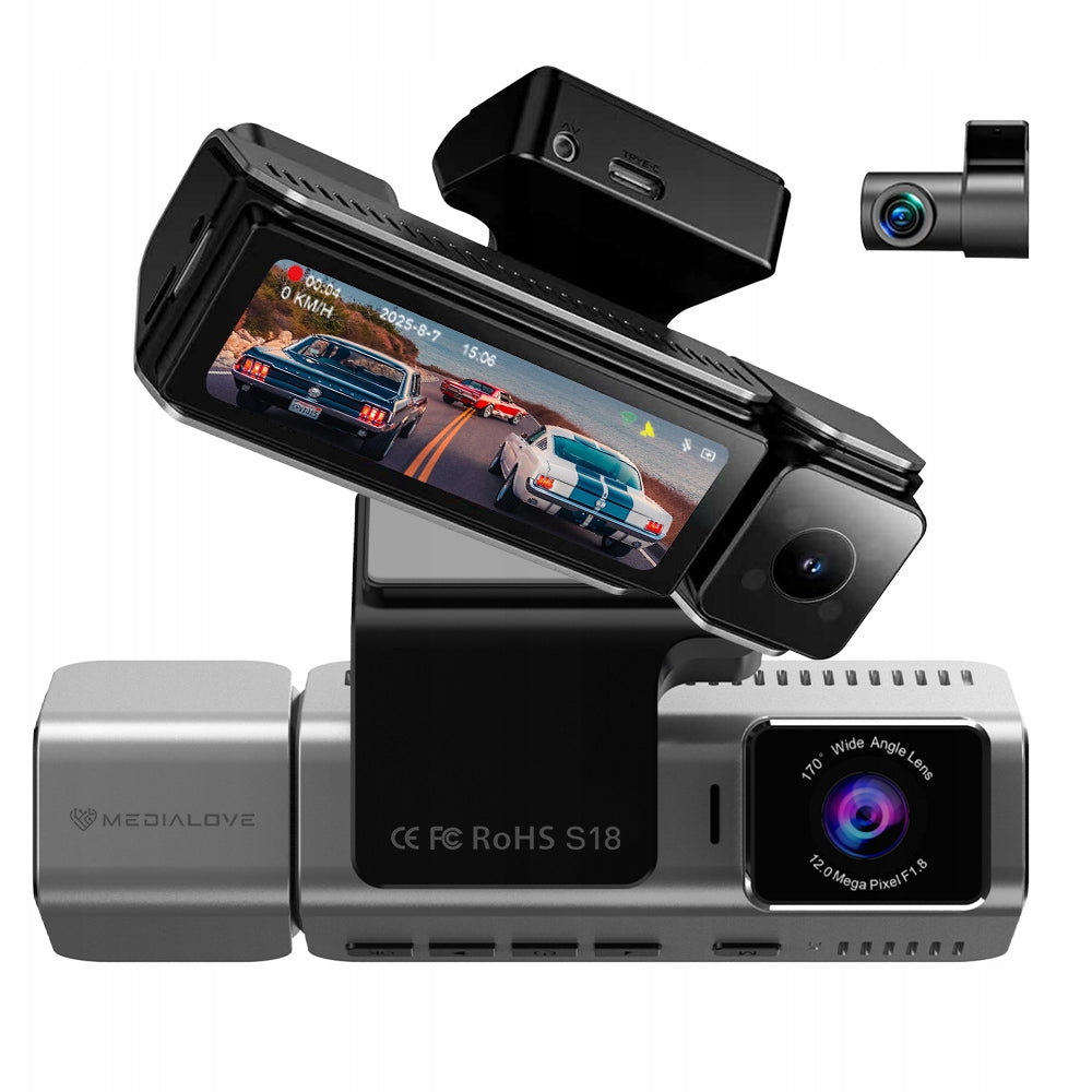 Car video camera front center rear camera reversing taxi recorder