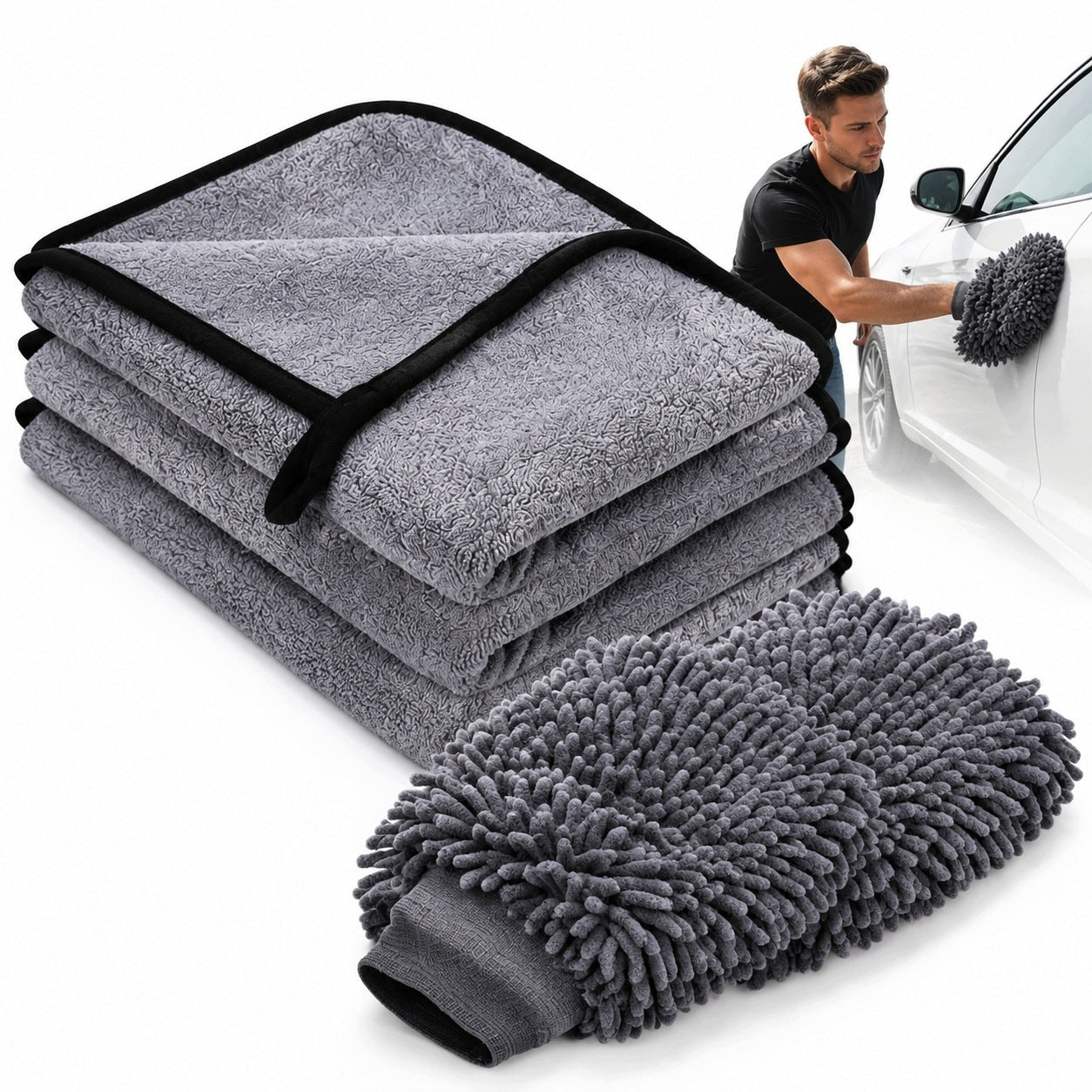 Car wash kit car detailing wheels cloth microfiber 5el
