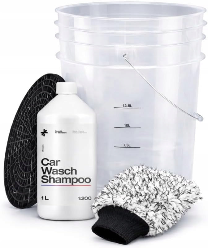 Car wash set bucket 20L separator glove shampoo 1 L