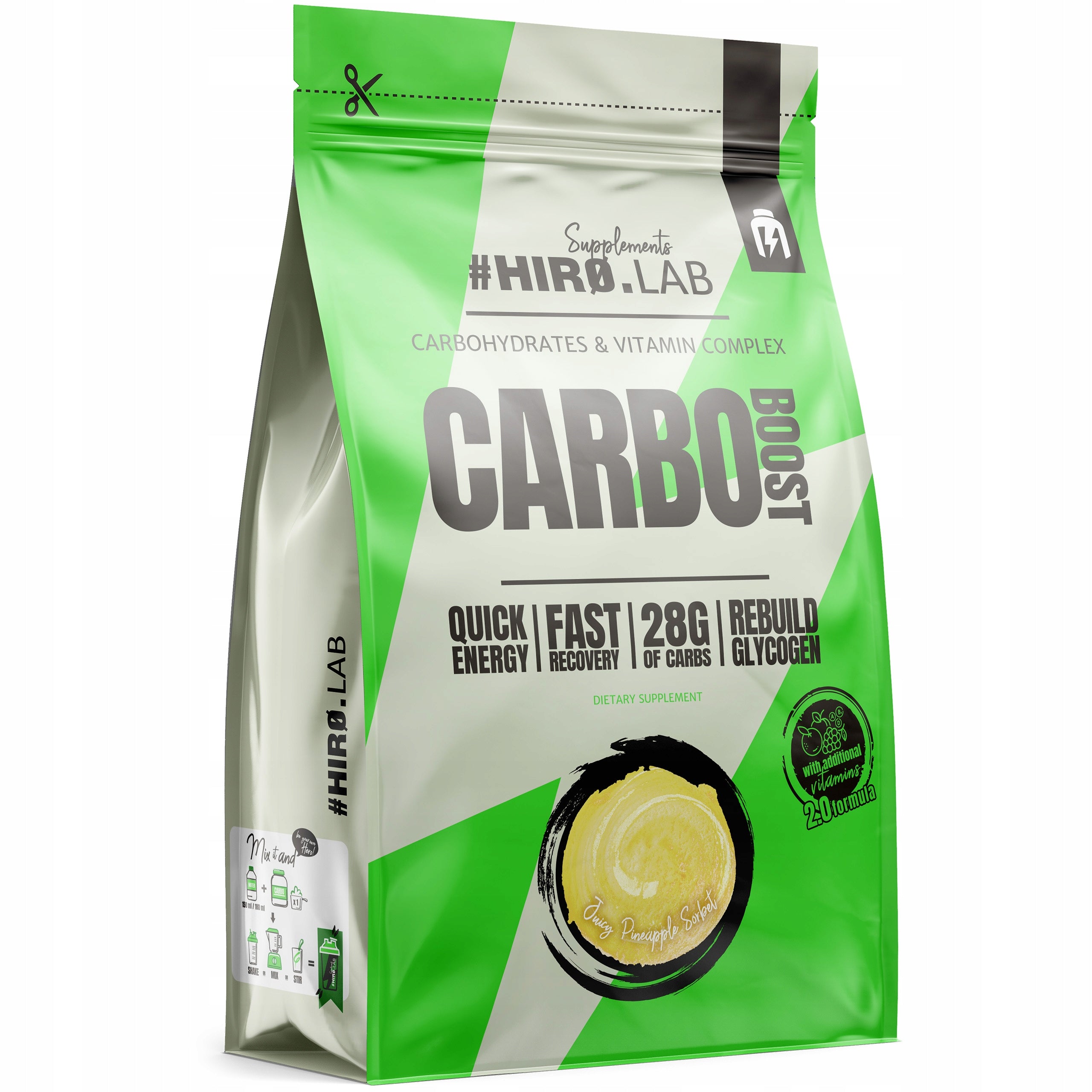 Carbo Boost CARBOHYDRATES ENERGY 1000g energy - energy PINEAPPLE HIRO
