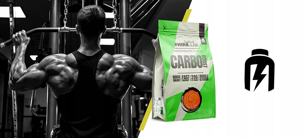 Carbo powder HIRO.LAB Carbo Boost orange flavour 1000 ml 1000 g 1 pc. Expiration date not specified