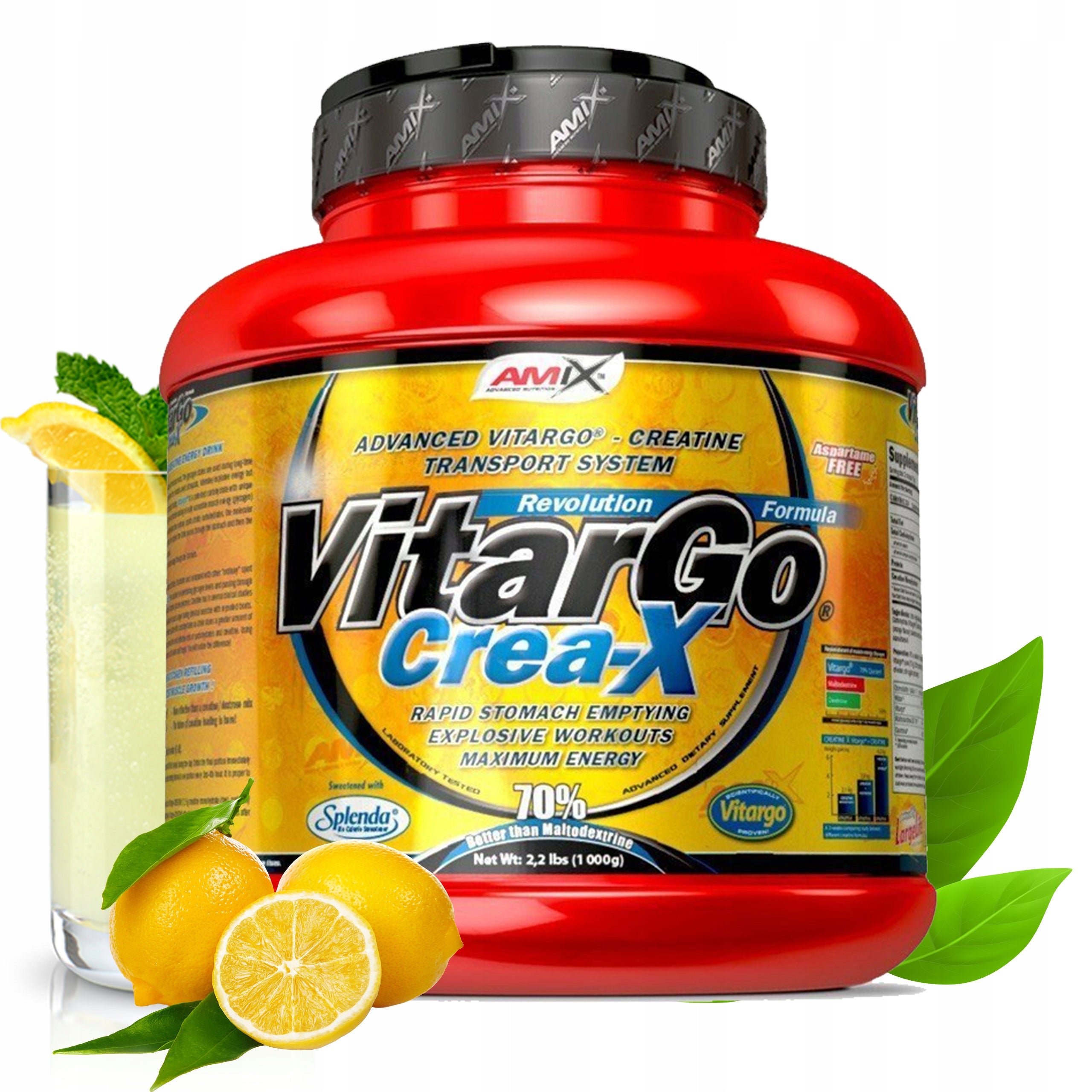 Carbohydrates isotonic carbo with creatine monohydrate 2 kg lemon flavor