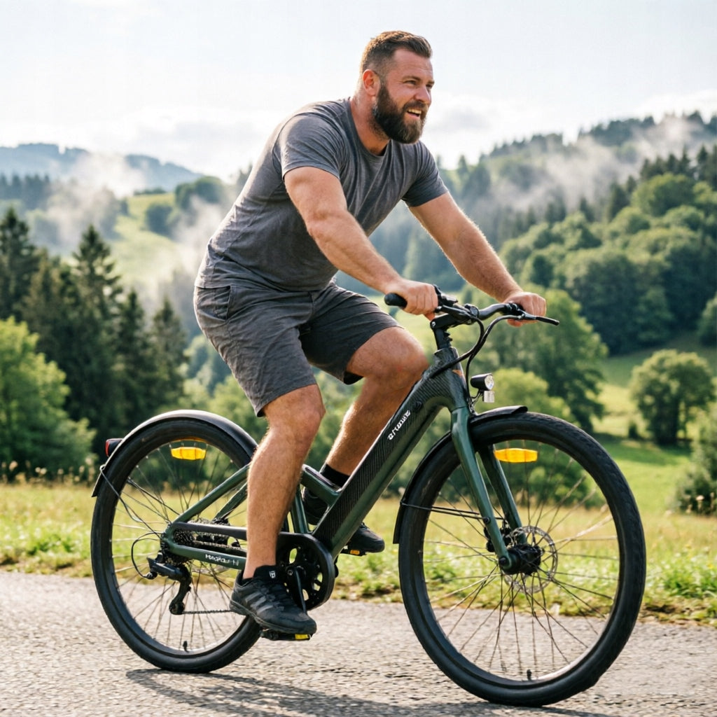 Carbon Fiber Electric Bike Engwe N1 AIR 250W Disc Brakes Foldability partially assembled, calibrated