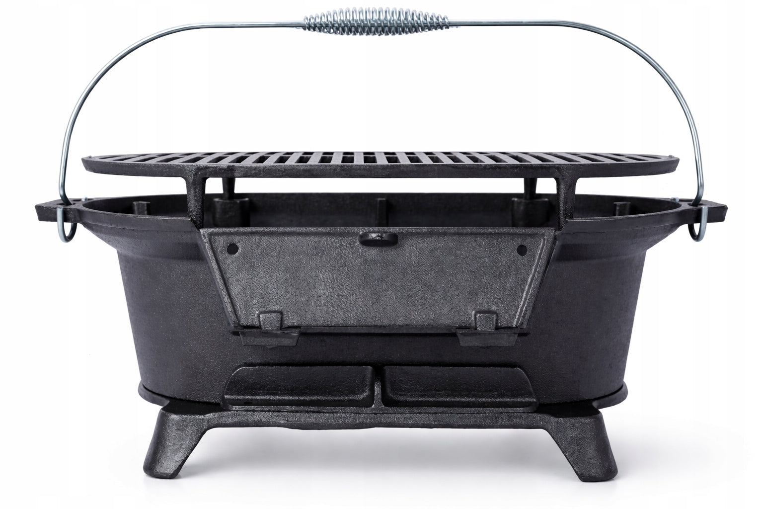 Carbon Grill Cast Iron Small Garden Tourist Grating Hibachi Grate length 43 cm