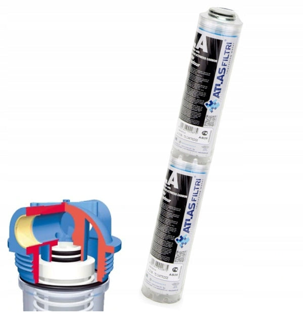 Carbon cartridge for water purification Atlas Filtri LA 20 BX with activated carbon