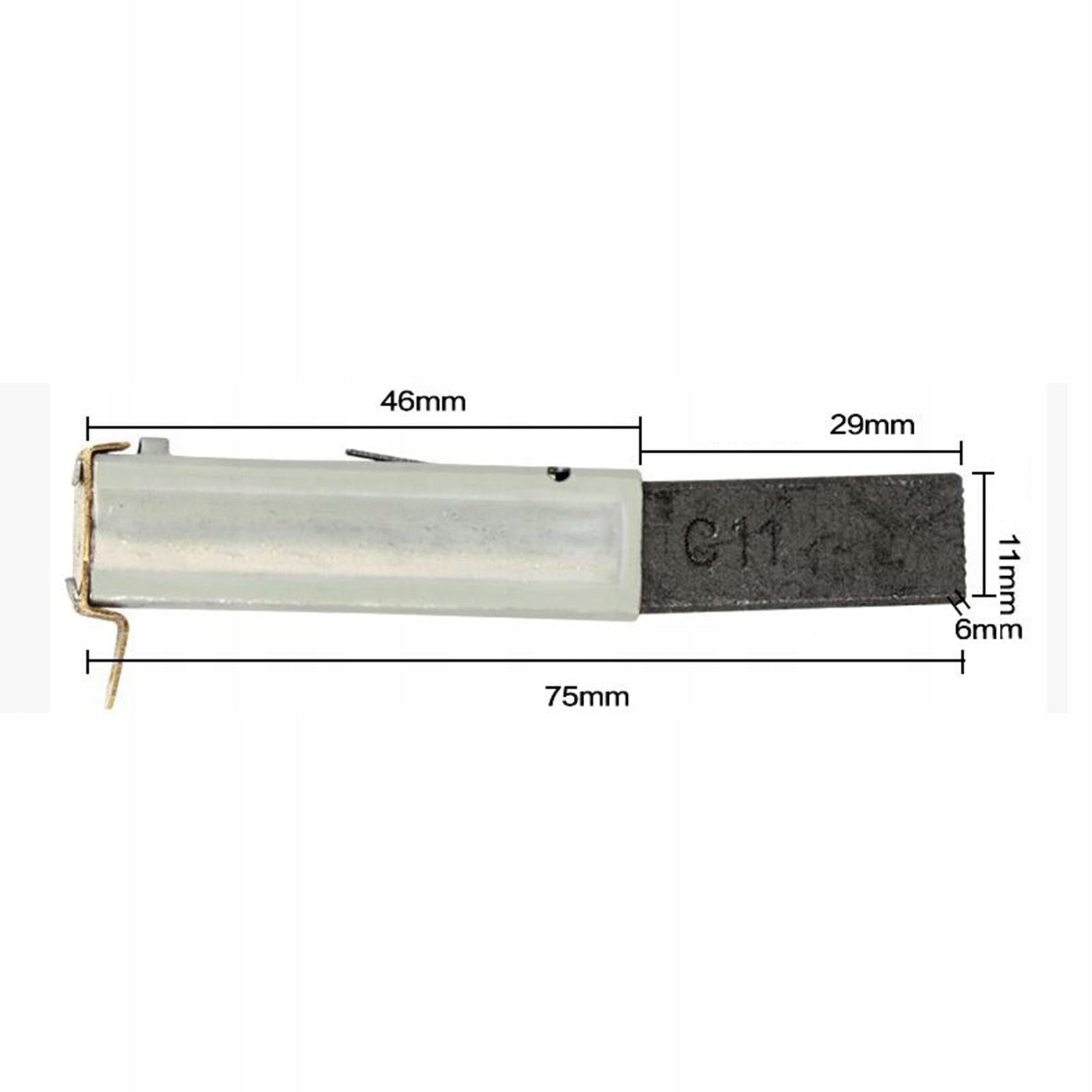 Carbon motor brush for vacuum cleaner, Customs tariff code 96035000