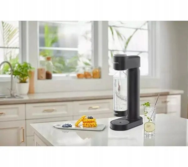 Carbonated Water Saturator Philips GoZero ADD4901BK/10 Black + 1L Bottle Brand Philips
